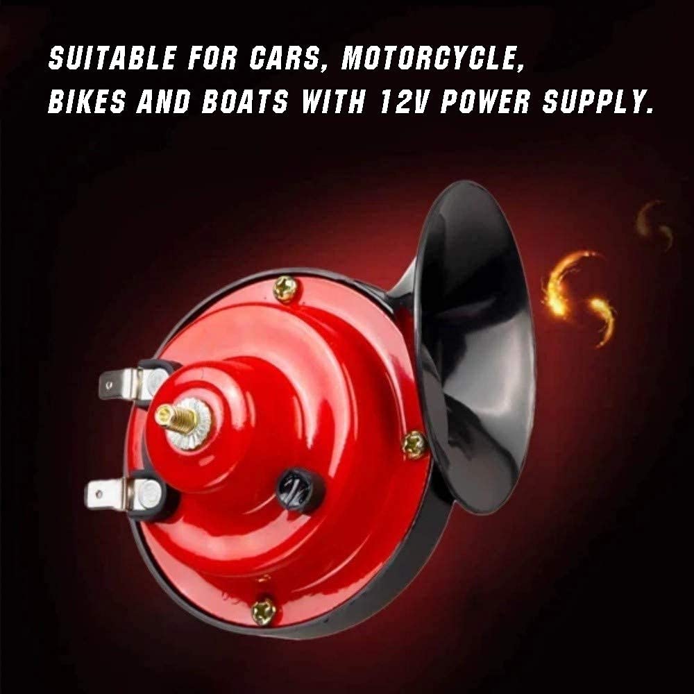 HESHUWEN Clacson Auto 12V Elettrico Lumaca Corno Impermeabile Suono Corno Forte Corno Auto Altoparlante for Camion Automobile Moto Trombe Auto