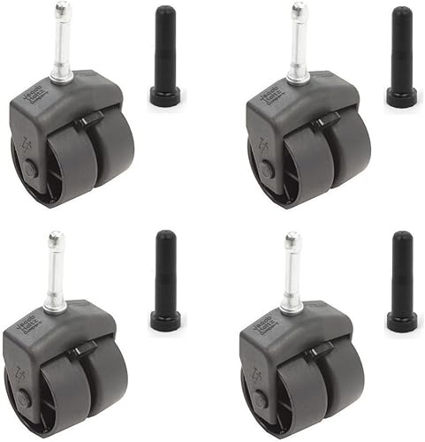 Miniatura 3 de Set de 4 ruedas para marco de la cama, para trabar, con llaves de tubo.