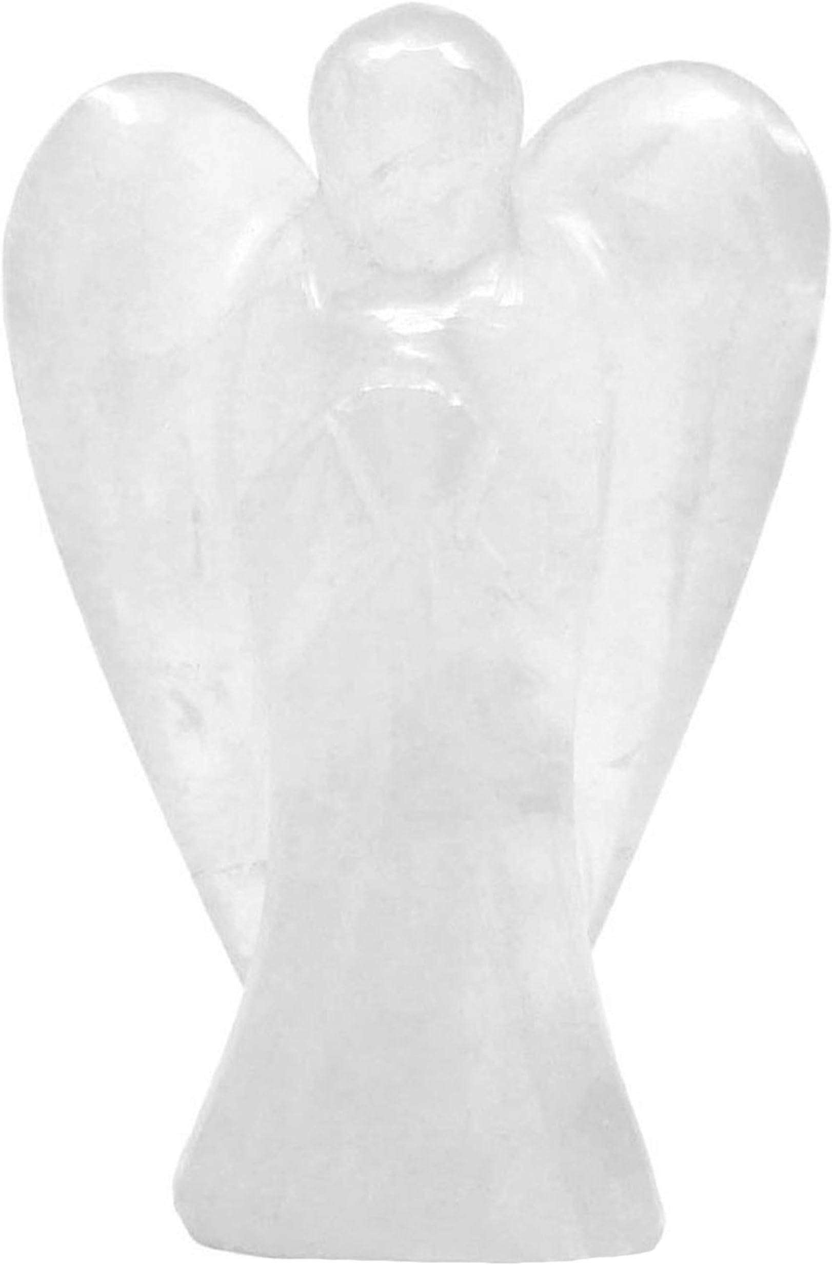 nelson creations, llc2 Inch Clear Quartz Guardian Angel Figurine Hand-Carved Natural Stone, Excellent for Meditation and Focusing Energy