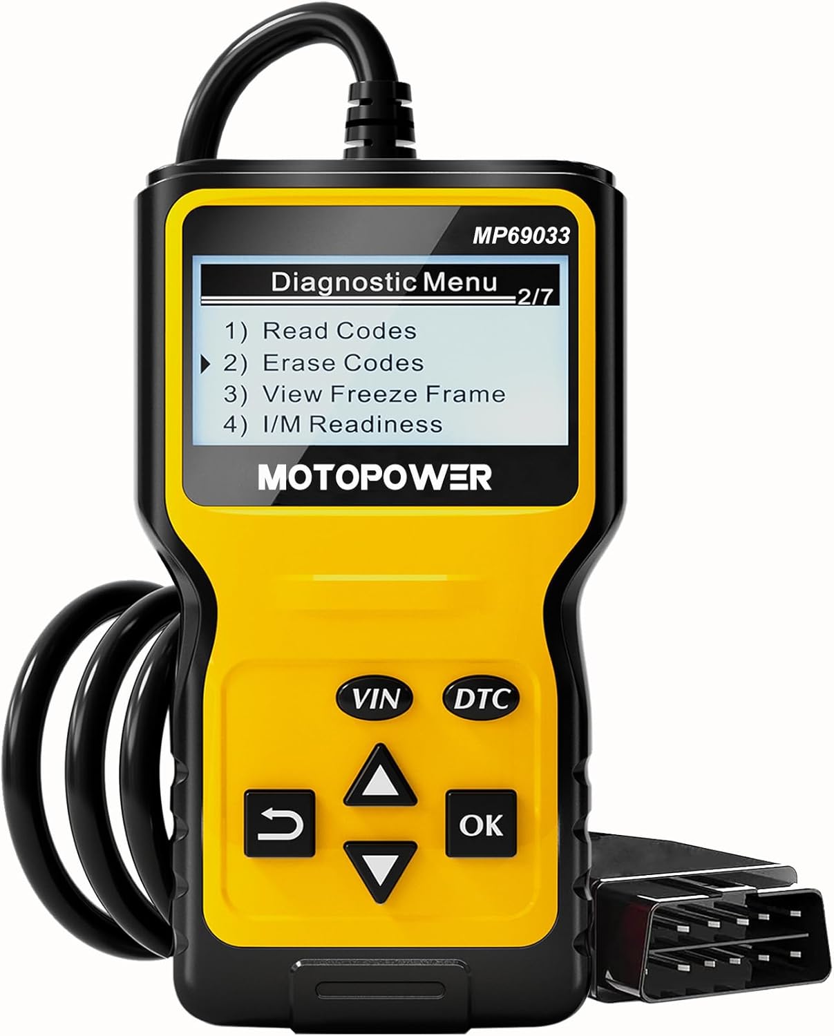 MOTOPOWER MP69033 Car OBD2 Scanner Code Reader Engine Fault Scanner CAN Diagnostic Scan Tool for All OBD II Protocol Cars Since 1996