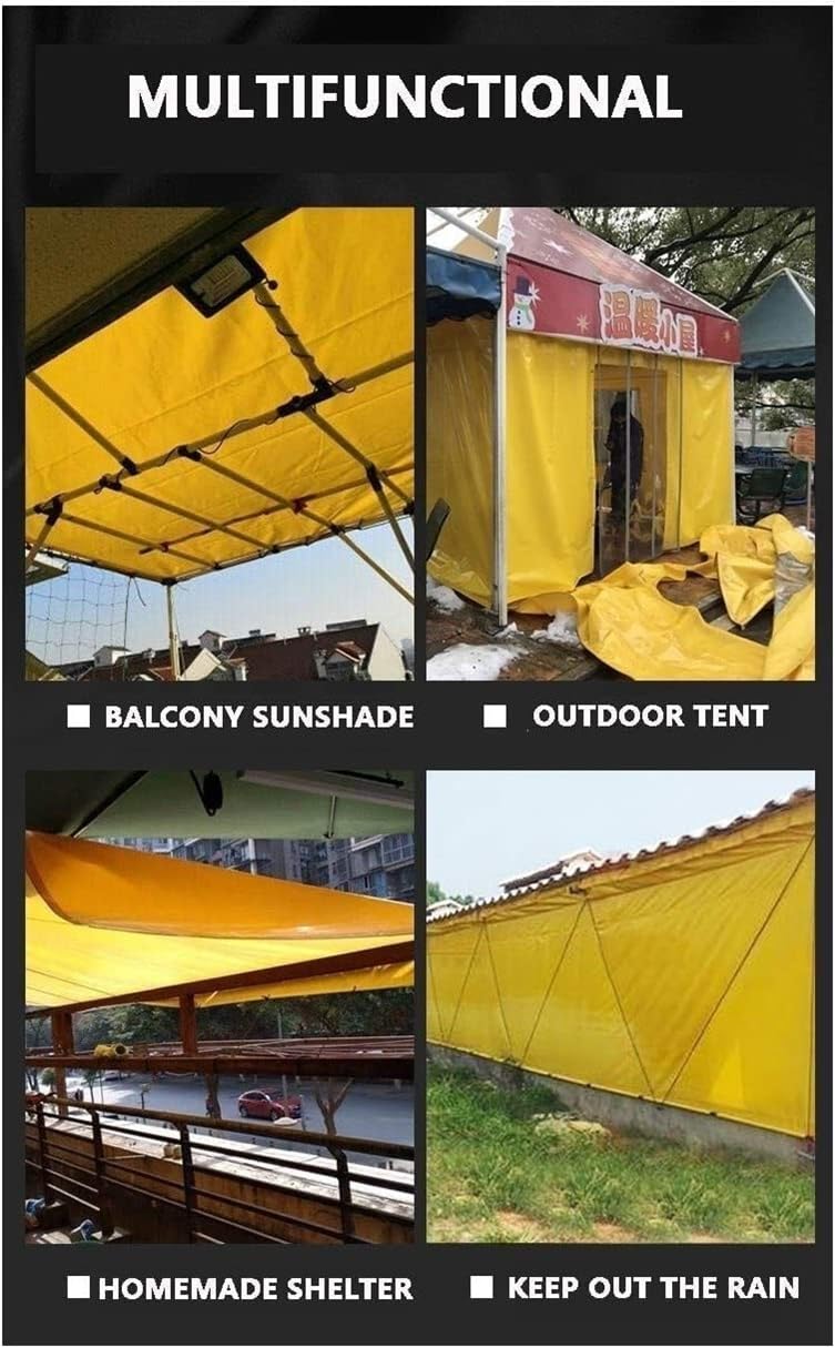 CLassiC Eco Friendly Bags Smile 9Ft X 6Ft Tarpaulin 120 GSM Virgin Hdpe Sheet Tirpal Tadpatri Tharpai Thadika Waterproof Yellow Extra Strong, Reinforced Eyelets, Uv Resistant (9X6) — Amazon image 4