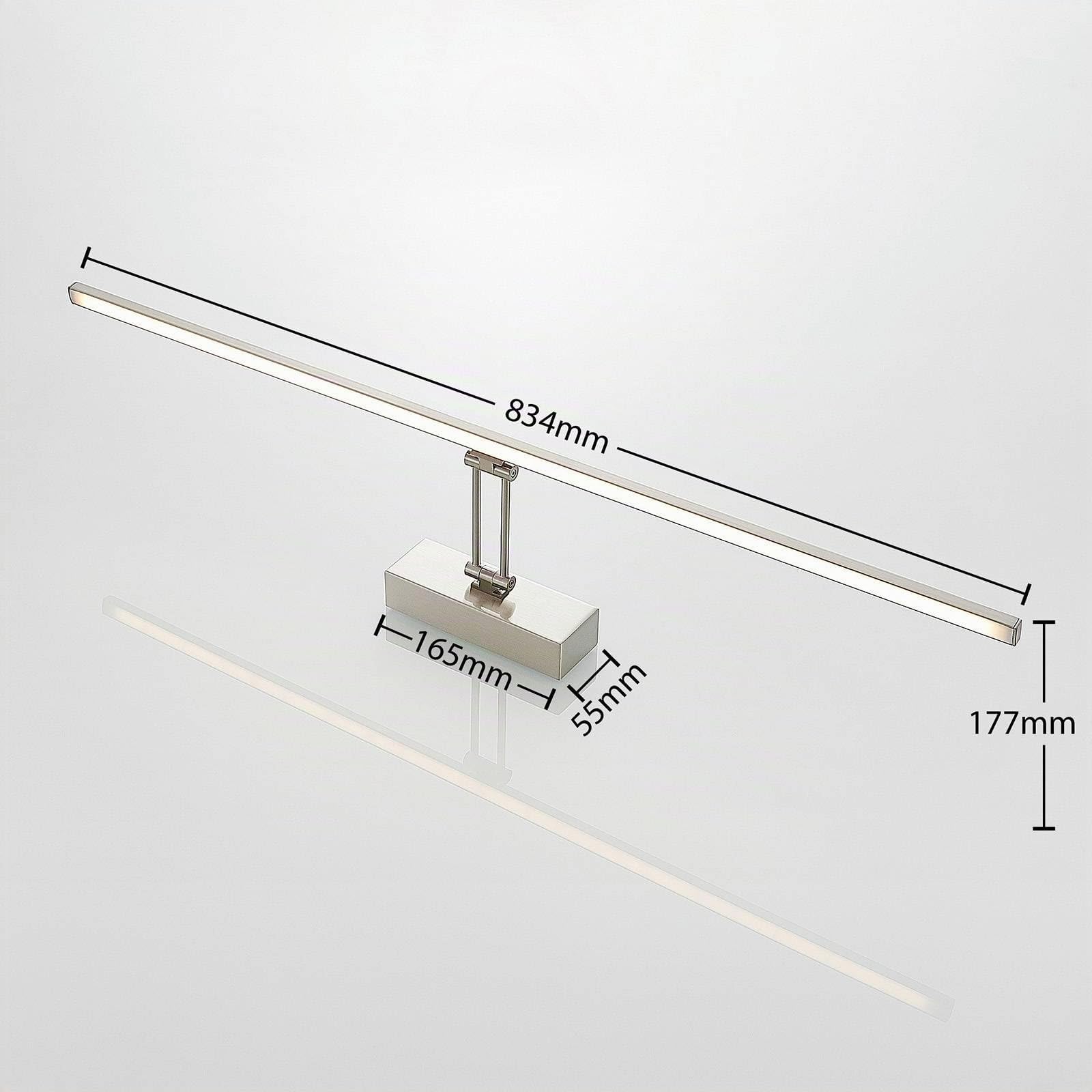 LED Lámpara de pared 'Thibaud' (Moderno) en Gris hecho de Metal e.o. para Salón & Comedor (1 llama,) de Lucande | lámpara para cuadros, aplique