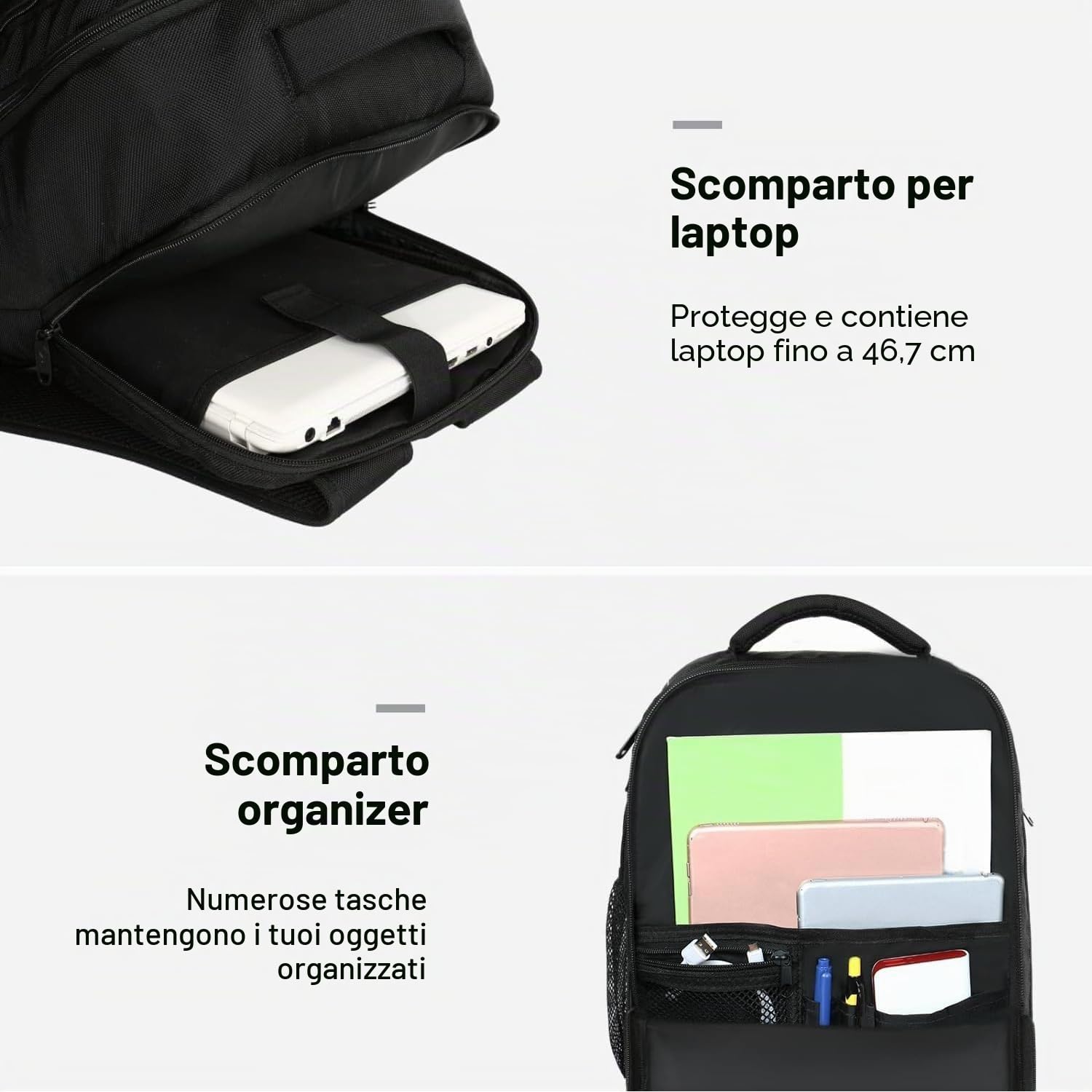 MATEIN Zaino da Viaggio Bagaglio a Mano Aereo per PC Grande