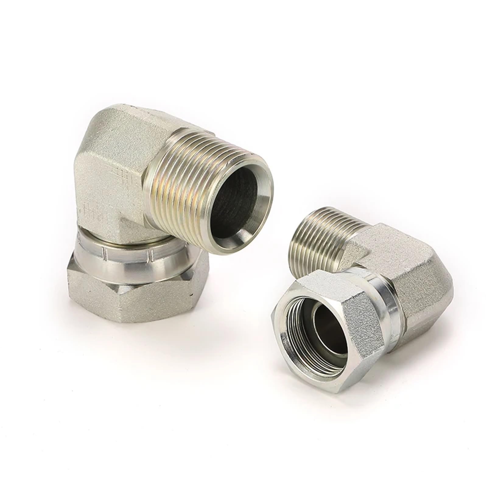 100PCS 2B9-04 BSPP Male Adapters 60° Seat 90°Elbow BSPP Female Pipe Connector Hydraulic Adapters