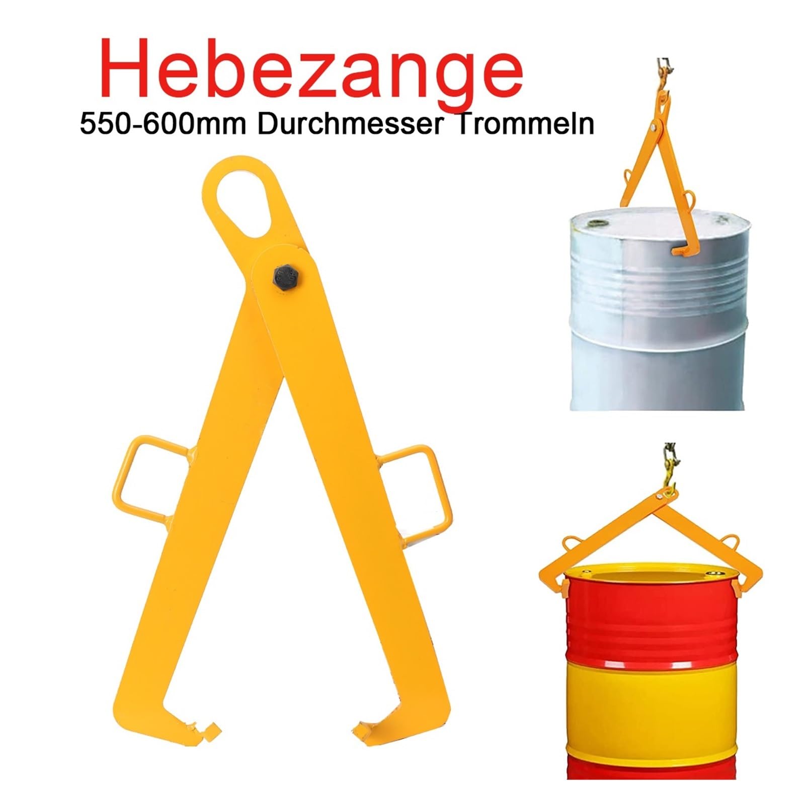Hebezange for 0,6 Tonnen Ölfass, Kettengehänge, Kran, Hebezange for Ölfass aus Eisen, Öltank, kann for Gabelstapler verwendet werden