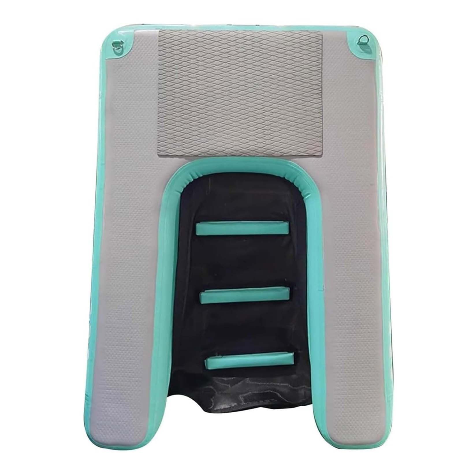 Inflatable Dog Swimming Ladder, Portable Dog Water Ramp, 150×100×10cm, 80kg Capacity, High Density Trampoline Fabric, Complete Accessories, Easy Storage, For Family Outdoor Use(Mint Green)