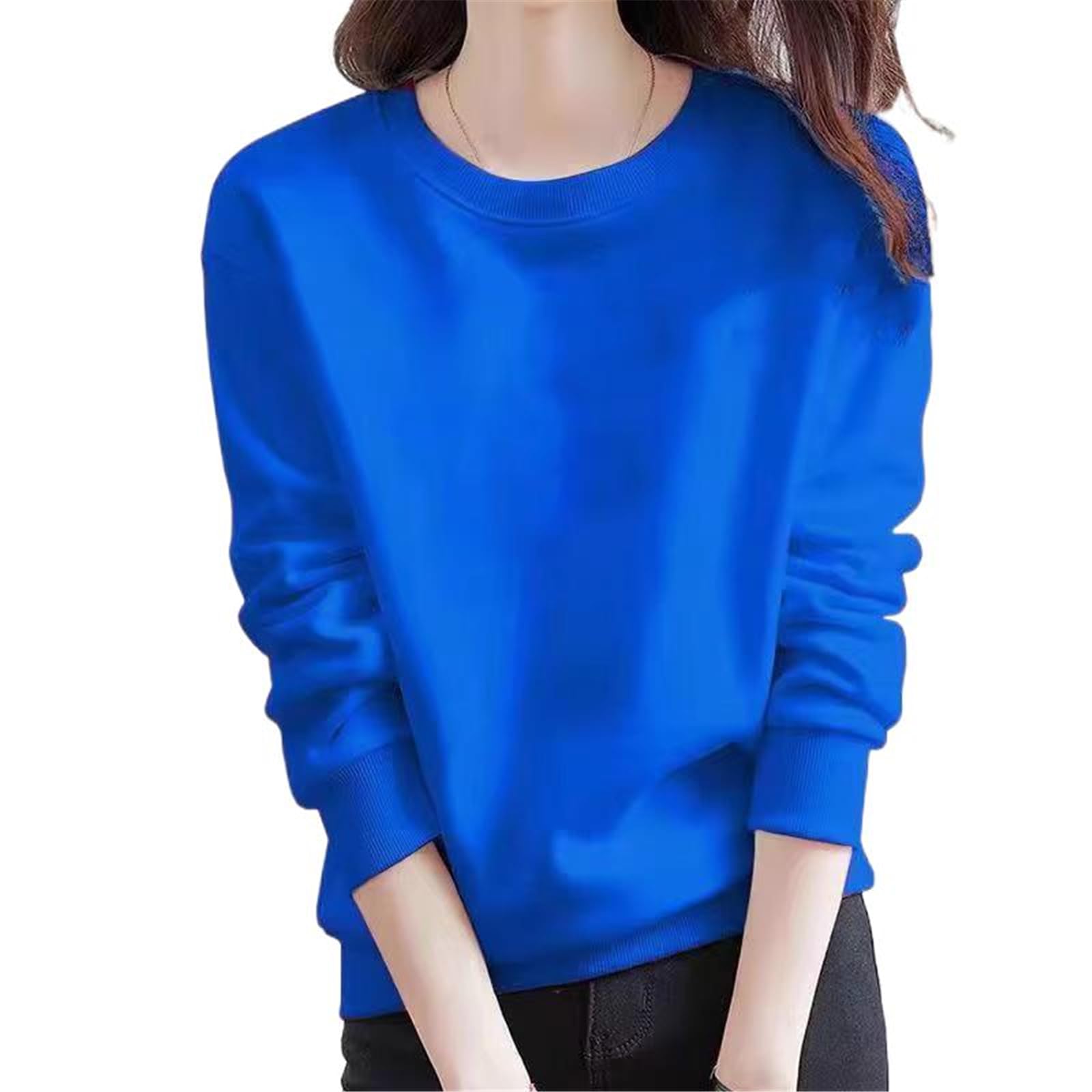Sudadera Holgada para Mujer, Cuello Alto, de Doble Cara con Felpa