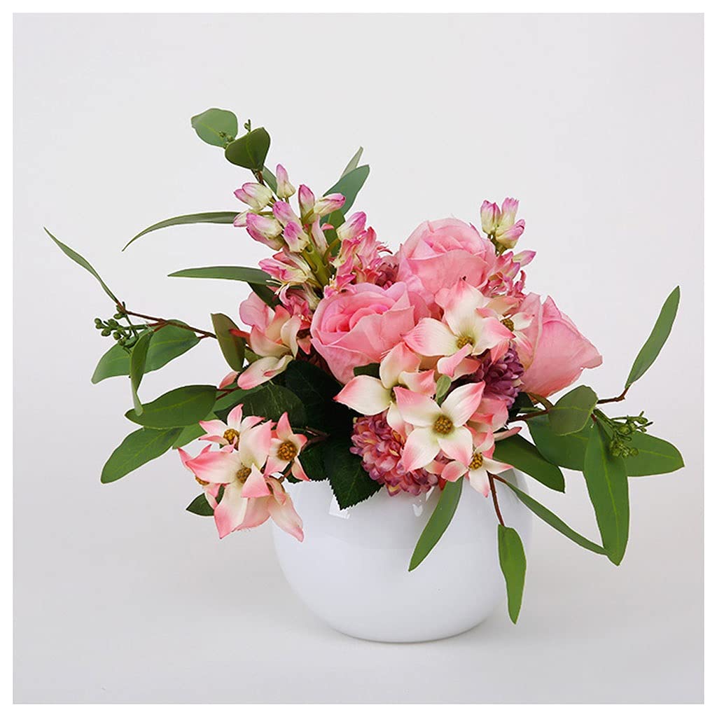 MYUYEE Artificial Flowers Bouquet Desktop Living Room Coffee Table Decoration Simulation Flower Dining Table Bedroom Office Layout (A)