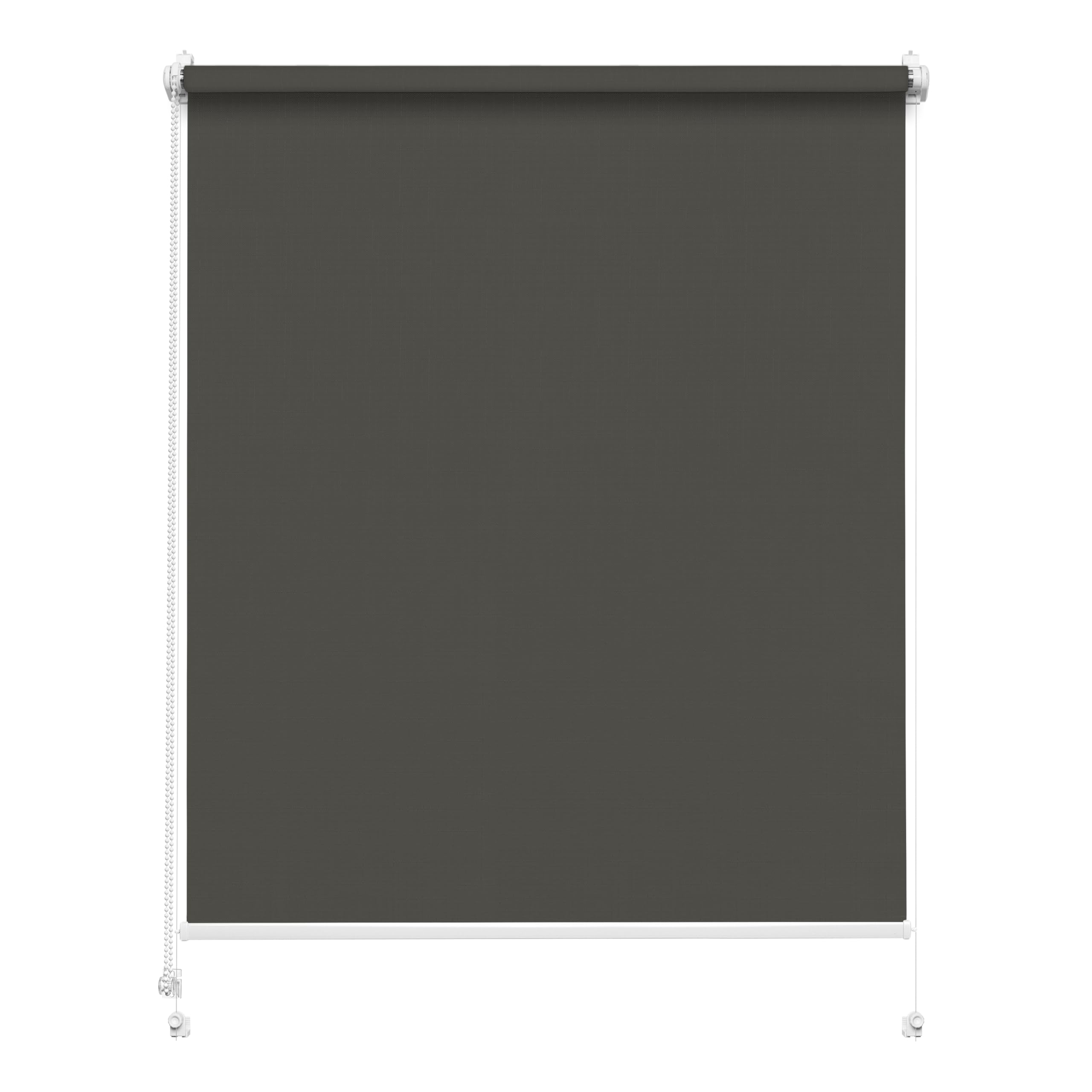 Sichtschutz Rollo ohne Bohren - Dunkelgrau, Breite: 140cm, Höhe 120 - Rollos für Fenster ohne Bohren, Fenster rollos für innen, Jalousien zum Klemmen, Klemmrollo