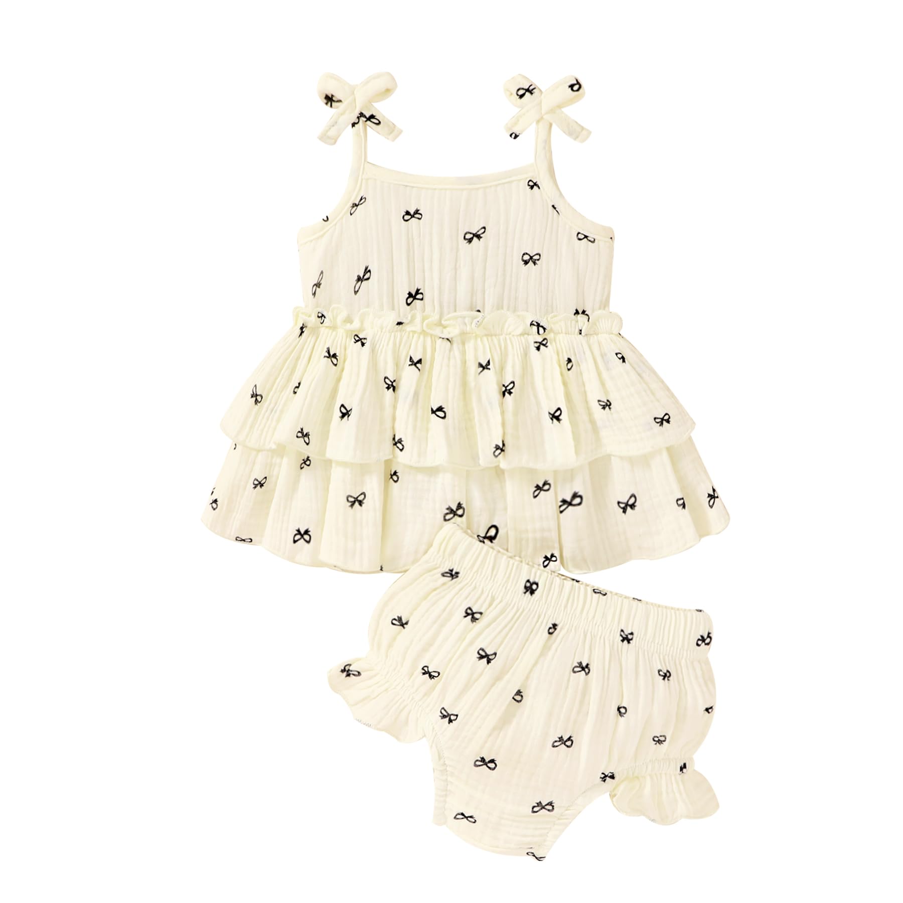 Baby Girl Clothes Summer Infant Outfits Sleeveless Tank Tops Newborn Shorts Set Bloomers Toddler Shirt