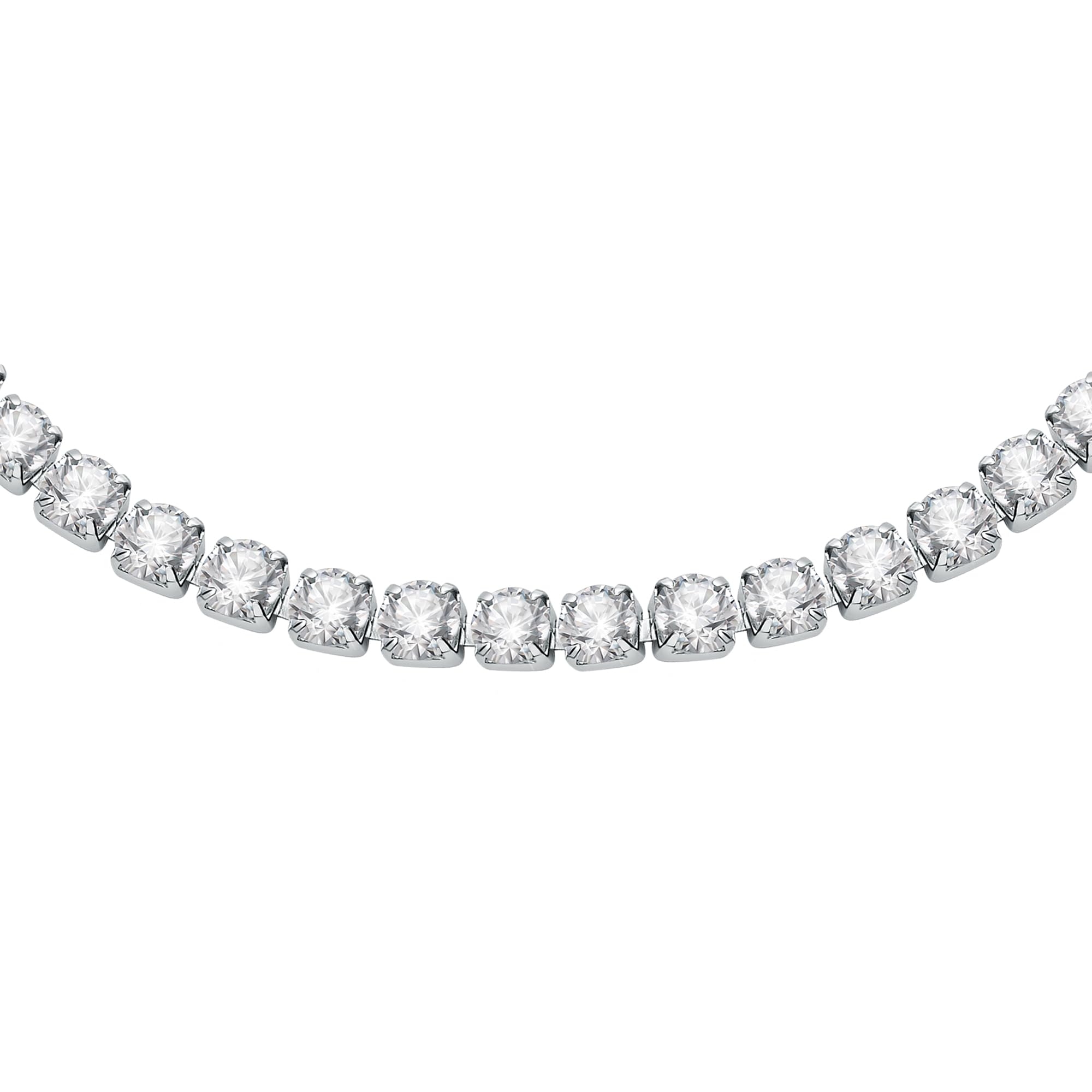 SECTOR Bracciale Polseira, Tennis, AÇO Prate. E Cristal Prate,22 CM SANN46 Marca