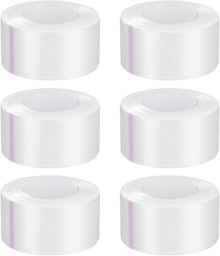6 rollos de cinta médica transparente transparente de primeros auxilios cinta PE microporosa para el cuidado del vendaje 1 en x 10 yardas