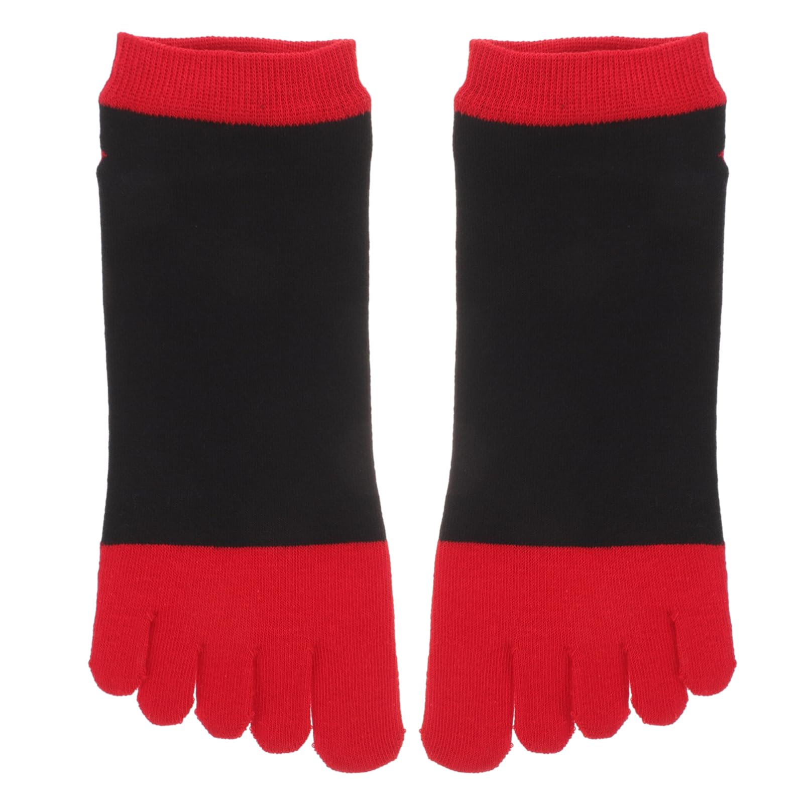 BRIGHTFUFU Comfortable Toe Separator Socks Women Short Full Toe Cotton Socks for Shoes