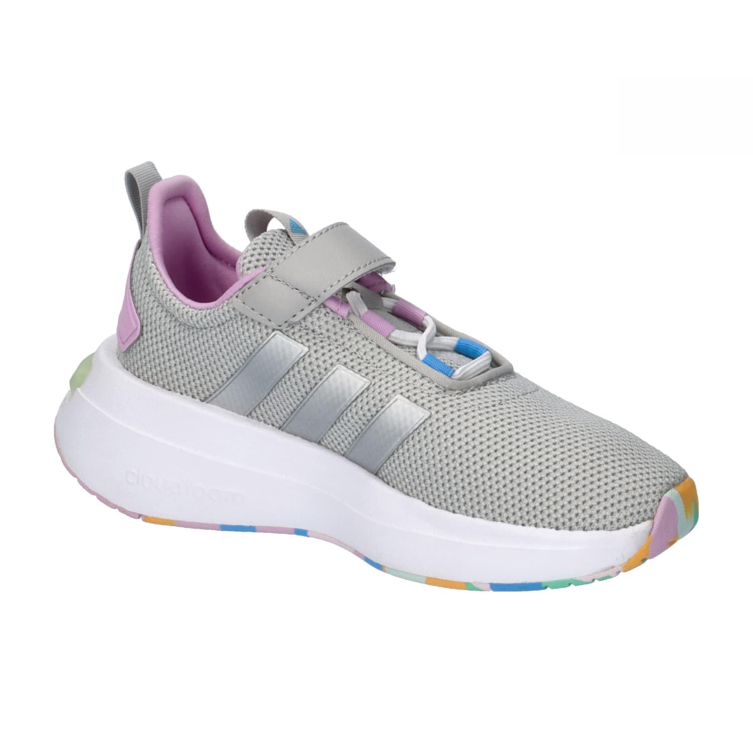 adidas Uniseks - dzieci Racer TR23 Hook and Loop Shoes Kids, grey two/silver met/lilac, 28 EU