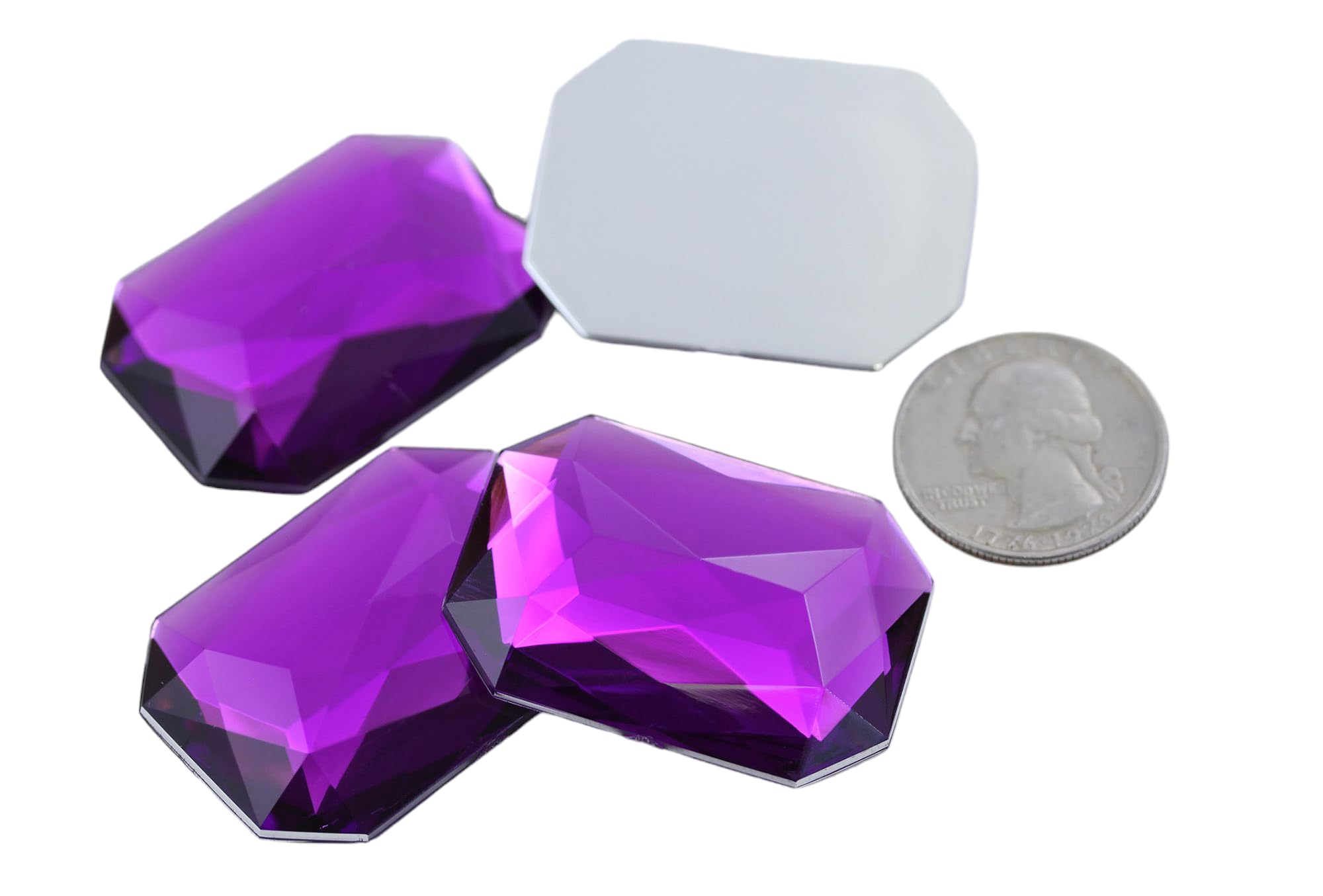 Amazon.com: Allstarco 40x30mm Purple Amethyst A06 Large Flat Back 