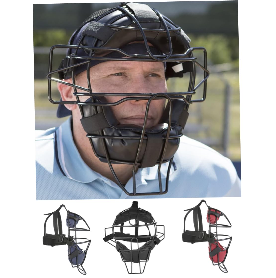 Catás de Facera de Catcher, Casco de béisbol de aleación de aleación ligera con cubierta de protección de softbol ajustable suave y acolchada para niños adultos competiciones aficionadas profe