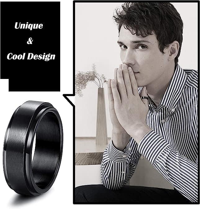 Image of MEENAZ Black Rings for Men Mens couples gents friends unisex Boys Boyfriend heart love Stainless Steel Stylish Valentine gifts proposal Couple band thumb Titanium Silver gold combo Finger Ring 170