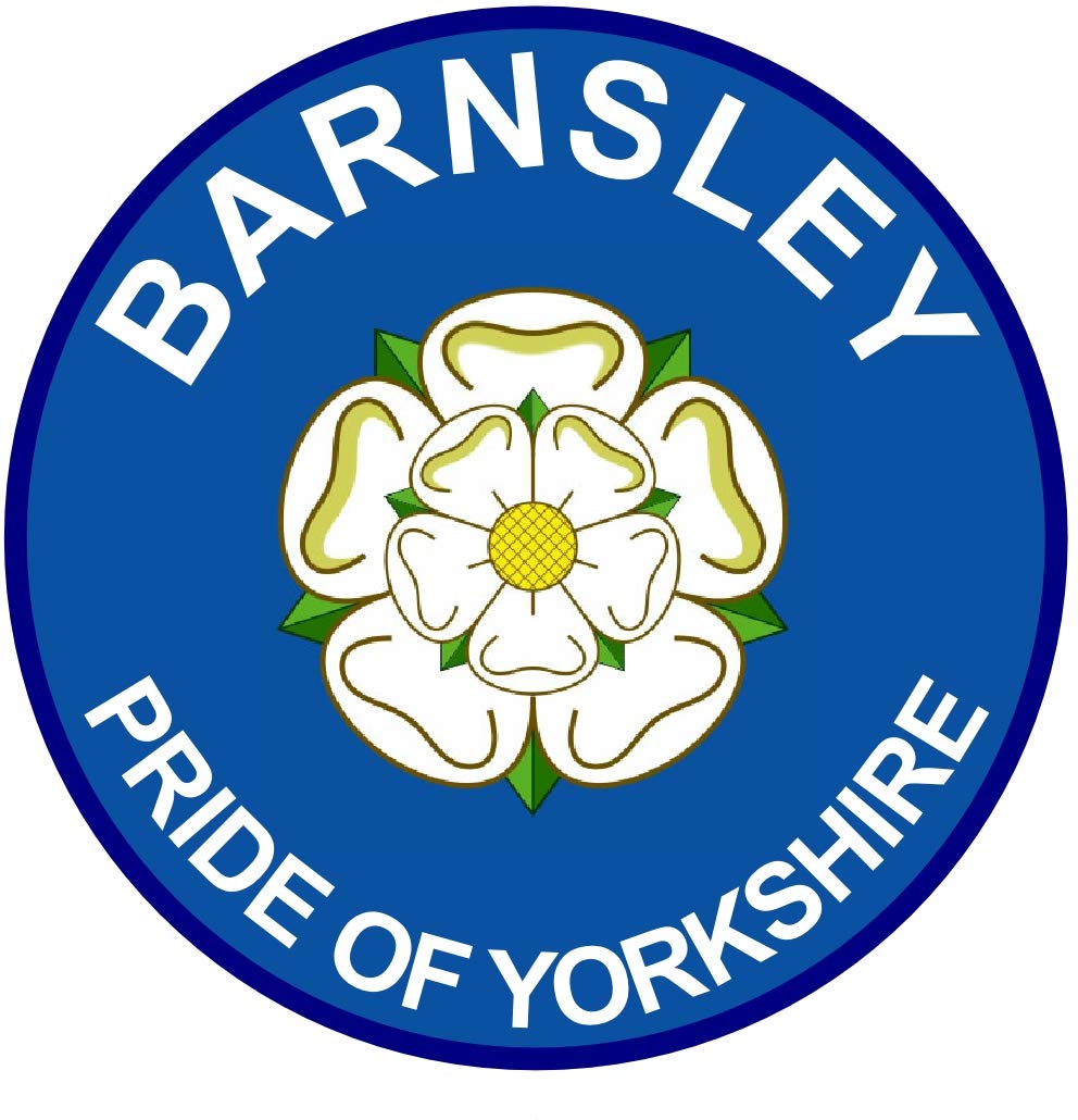 Barnsley - Pride of Yorkshire - (Two Pack) 80mm Diameter Car Bumper Window Decal Sticker