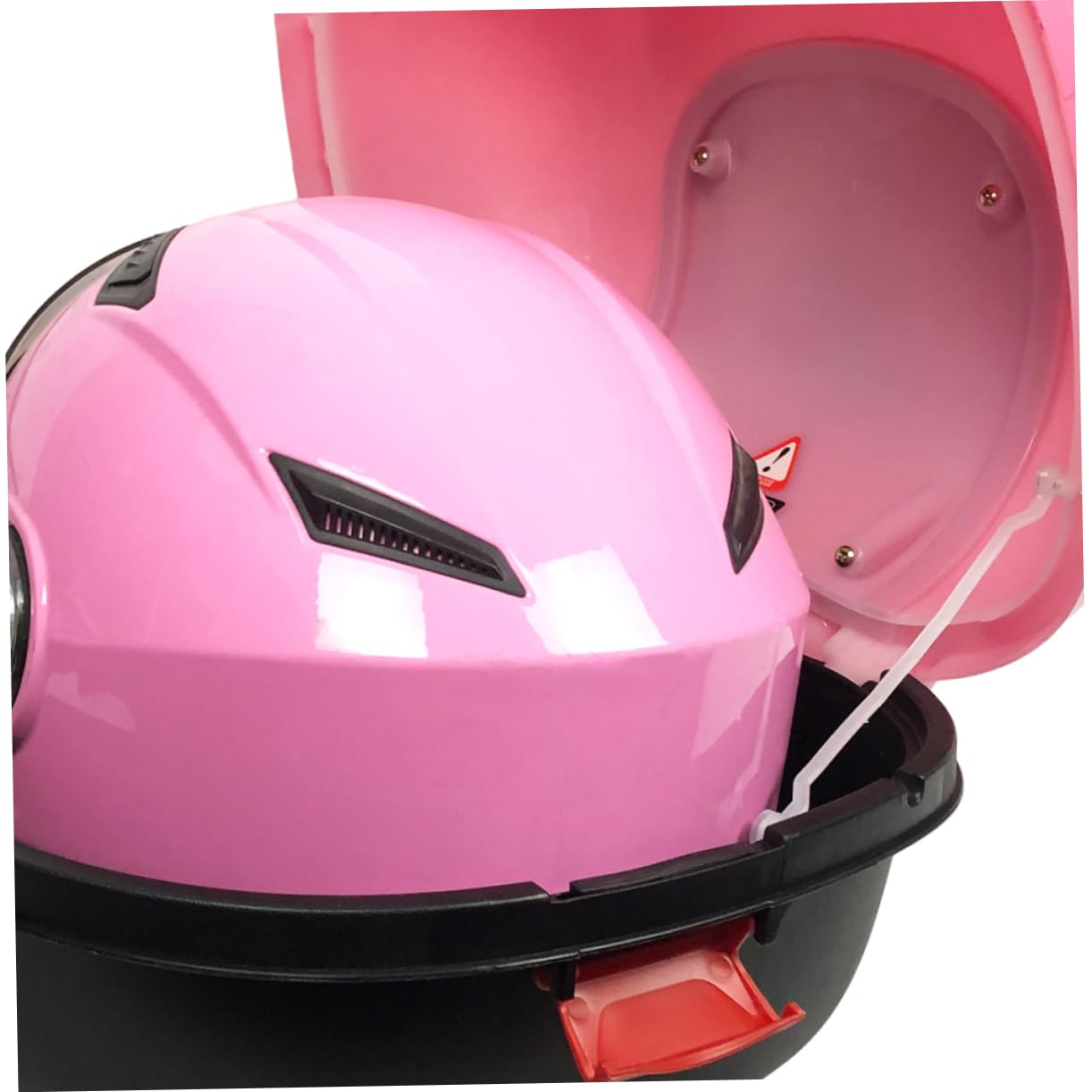 Bauletto Moto Posteriore in Pp Rosa, Capiente e Resistente All’usura, con Schienale e Chiusura Sicura per Viaggio
