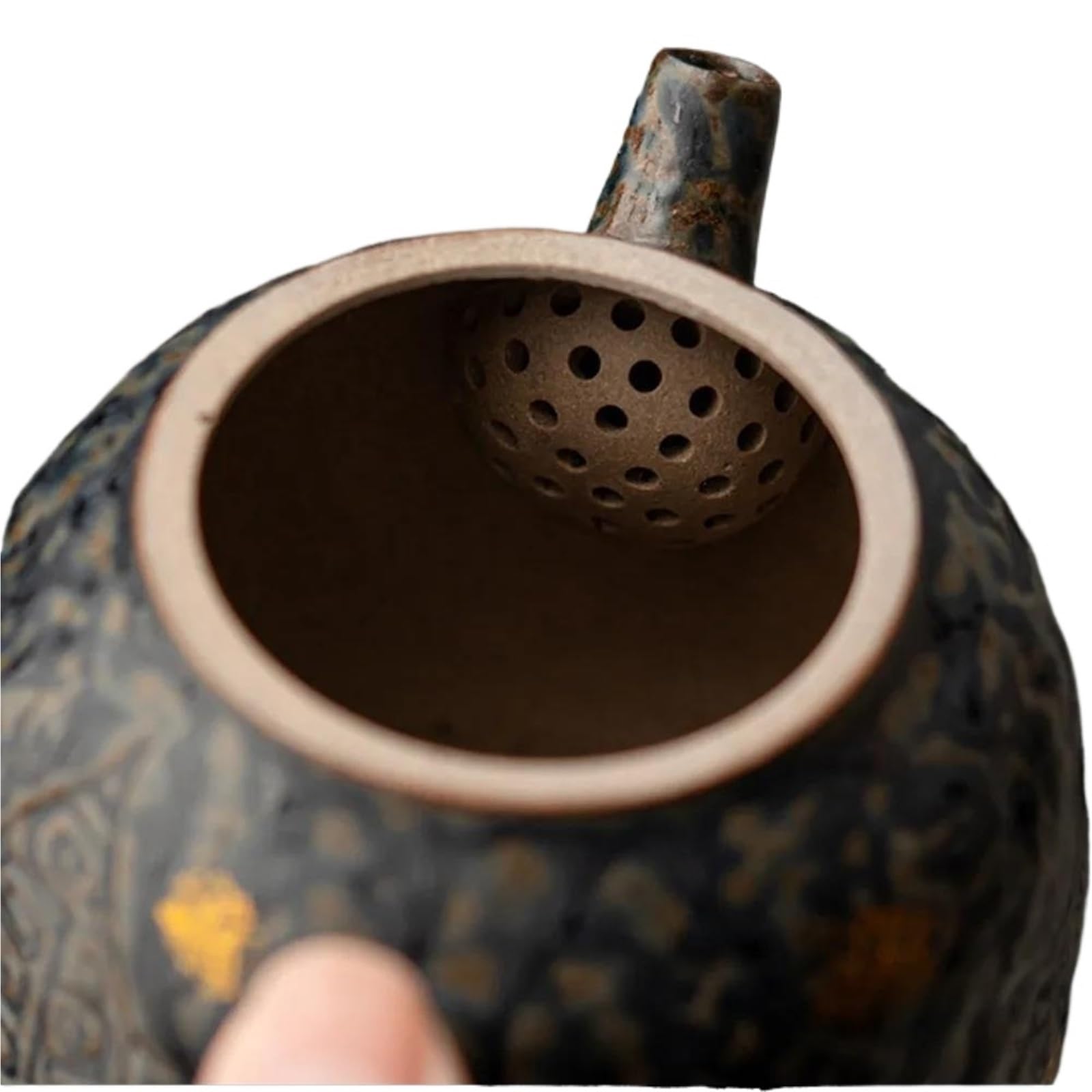 Ręcznie robiony zestaw do herbaty dla dorosłych 180 ml szorstka ceramika Kung Fu czajnik do herbaty starożytny design przenośny czajniczek detive stare zestawy do herbaty z błotem skalnym (pe A)