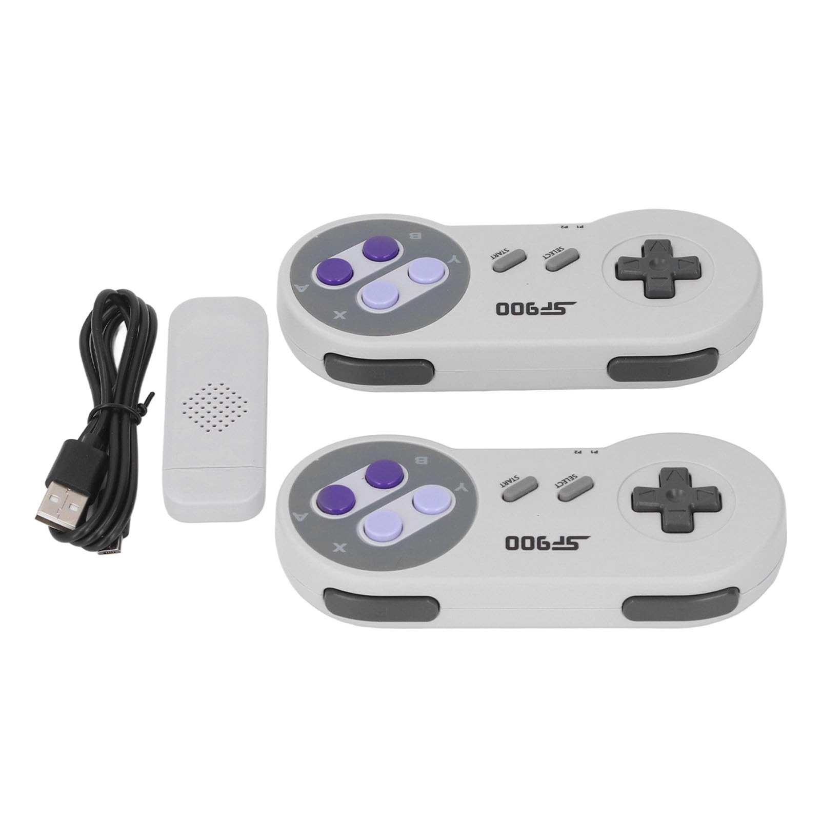Coppia di console di gioco wireless con slot per schede di memoria Plug and Play ergonomiche retro video stick per TV SFC