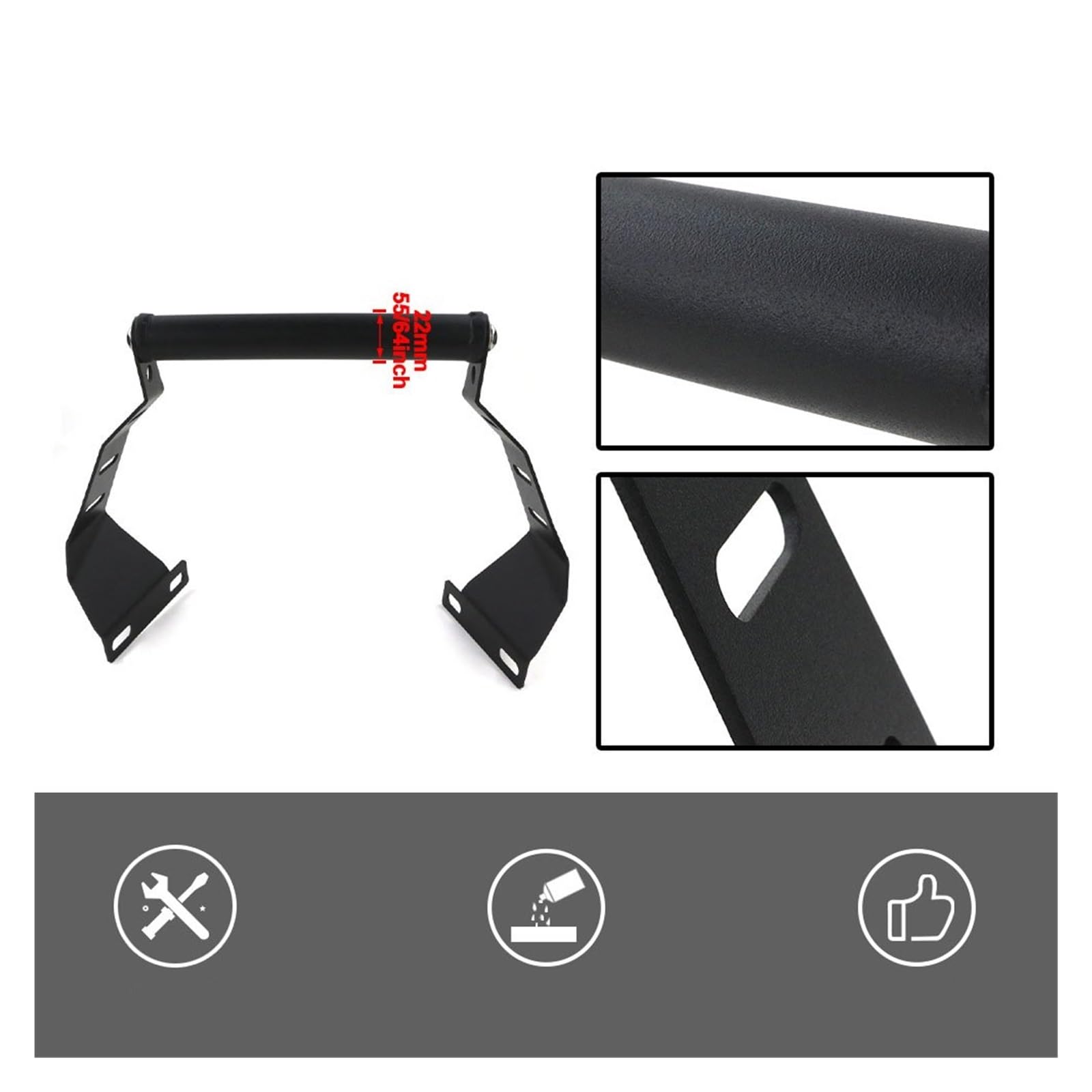 Soporte Navegación GPS para Royal para Enfield para Himalayan para BS6 2021 2022 2023 Accesorios Motocicleta Teléfono Móvil Placa Navegación GPS Soporte Barra Montaje Soporte para Teléfono