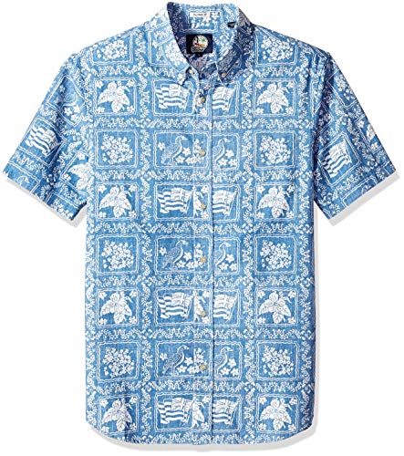 Reyn Spooner Men's Spooner Kloth Tailored Fit Hawaiian Shirt, Lahaina Sailor - Navy, XXL