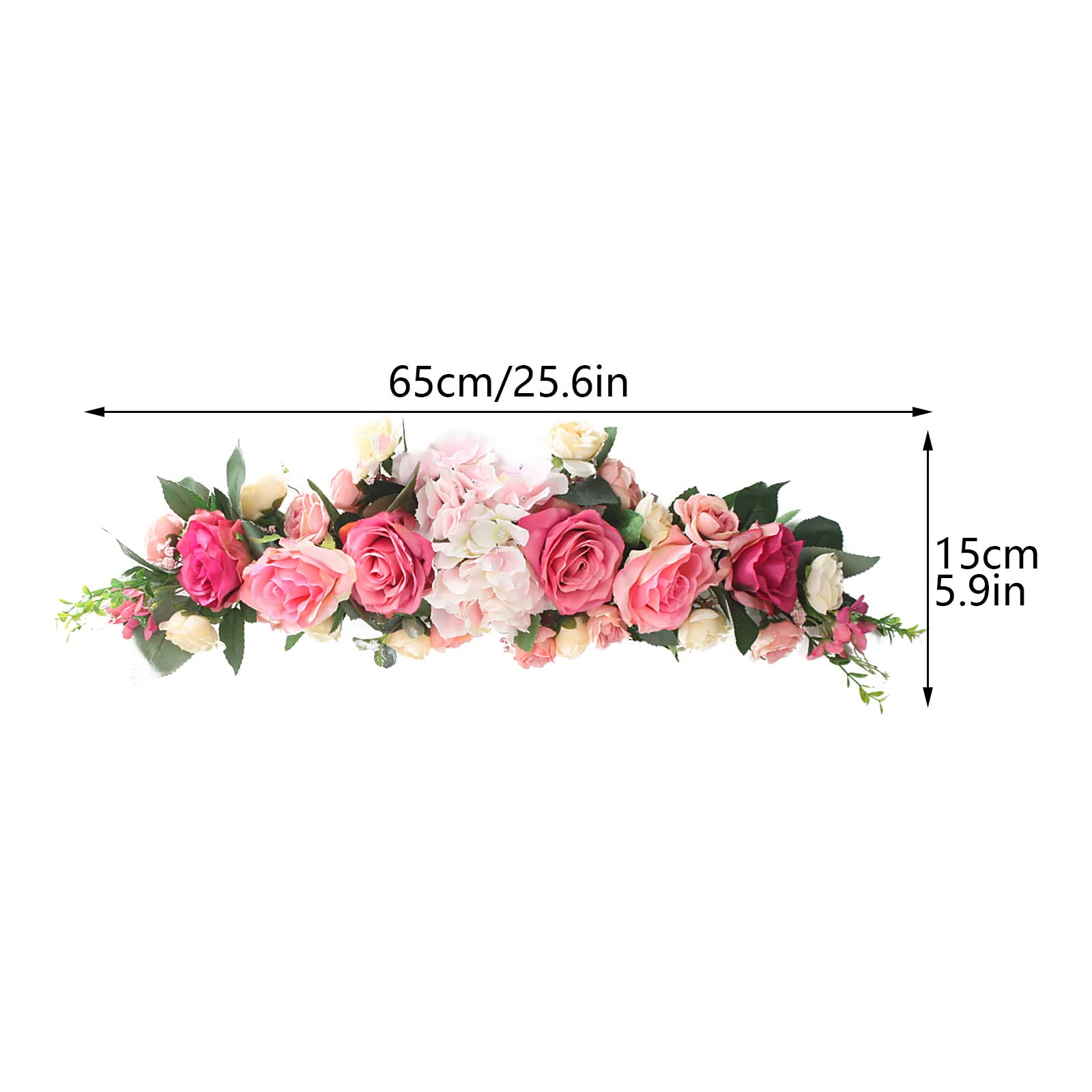 Amazon.com: ZHDOKA 26in Artificial Rose Flower Swag, Pink