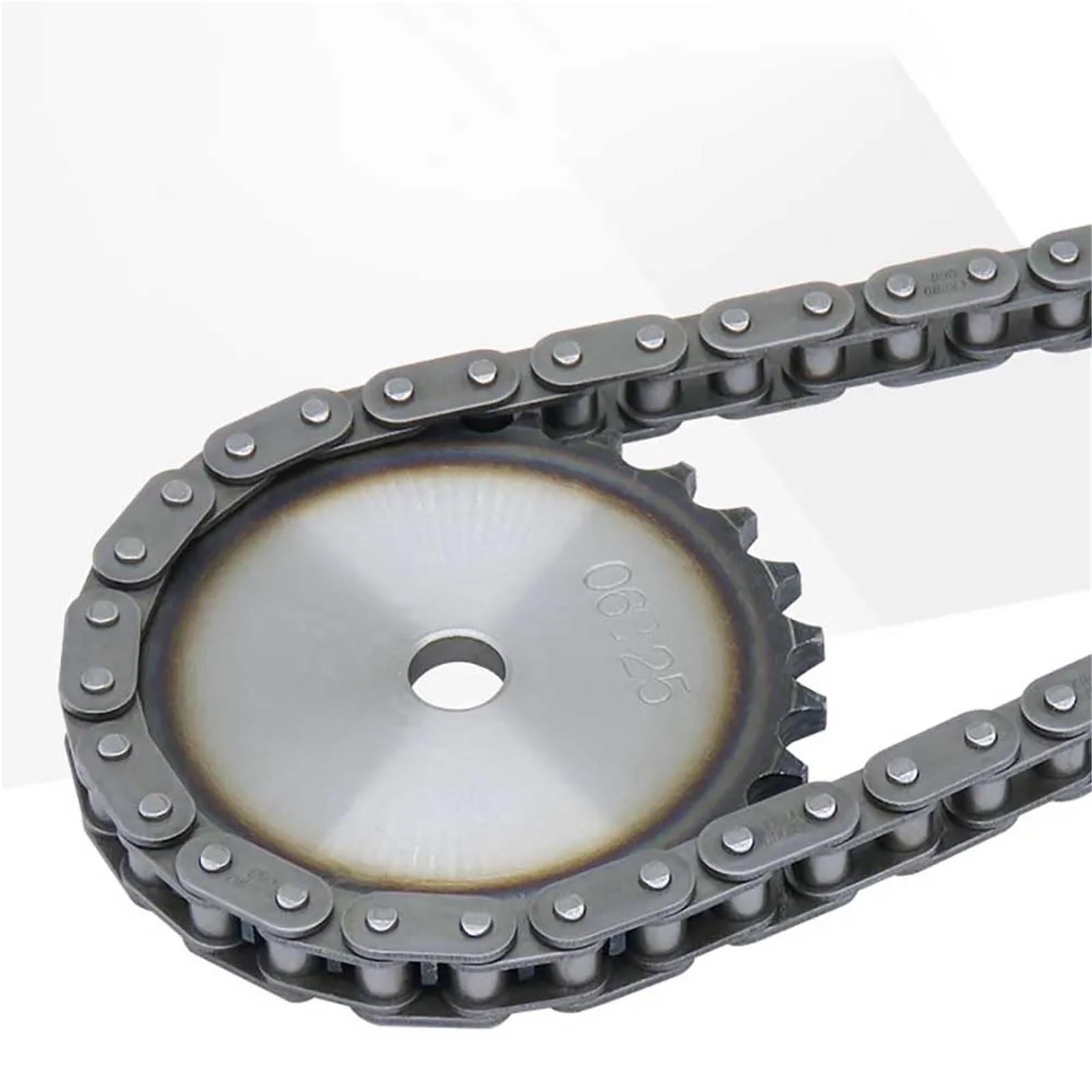 Motorrad Kette 1,5 08B Getriebe Antriebskette und 08B Maschine Frontmotor 11/12/13/14/15/16/17/18/19/20 Zähne Platte Kette Kettenrad Getriebe Glieder(1.5M 08B Chain)