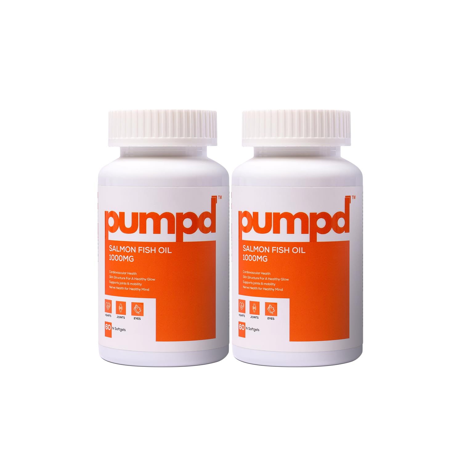 Pumpd Salmon Fish Oil 1000mg | Omega-3 EPA & DHA Softgels for Heart, Joint & Eye Health | Supports Skin Glow, Mobility & Brain Function | 1 Week Pack | Health Supplement for Men & Women — Amazon image 4