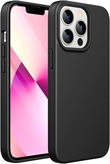 JETech Silicone Case Compatible with iPhone 13 Pro 6.1-Inch, Silky-Soft Touch Full-Body Protective Case, Shockproof Cover with Microfiber Lining, Black