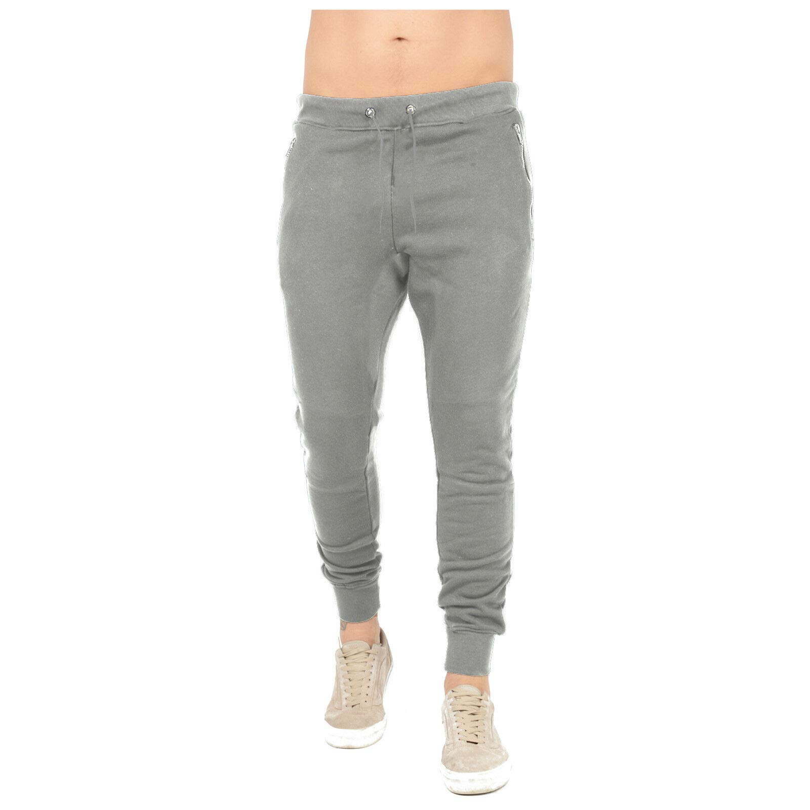 Stylo OnlineMens Slim Fits Joggers Boys Tracksuit Bottoms Skinny Sweat Pants Fleece Jogging Ribbed Cuffed Ankle Waist Band Casual Gym Track Jog Trousers Sweat Pants Sizes S-2XL