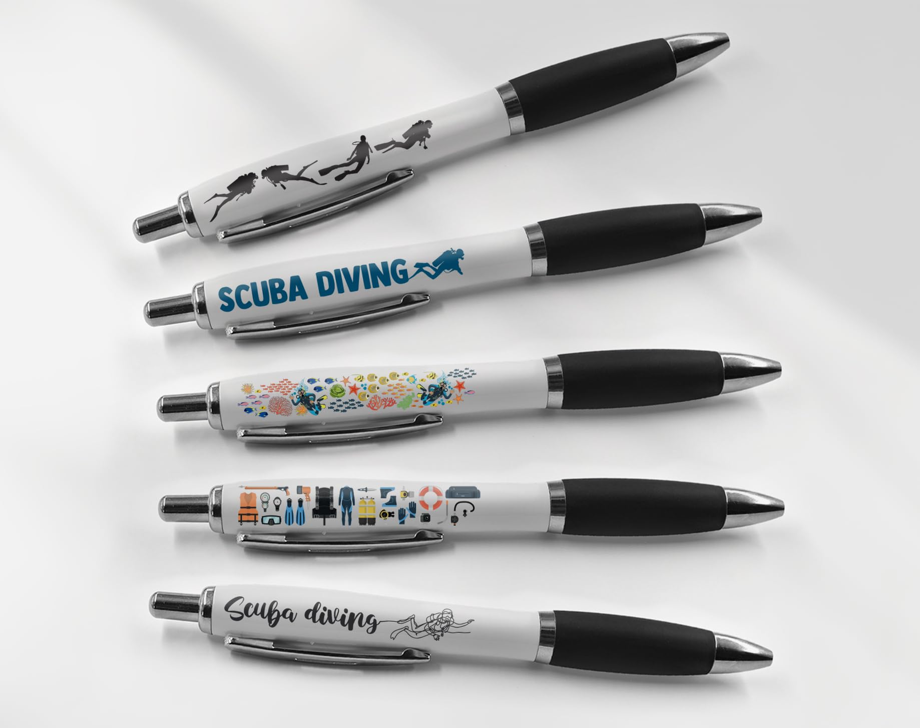 DV DESIGN 5 x Scuba Diving Black Pens - Image 2