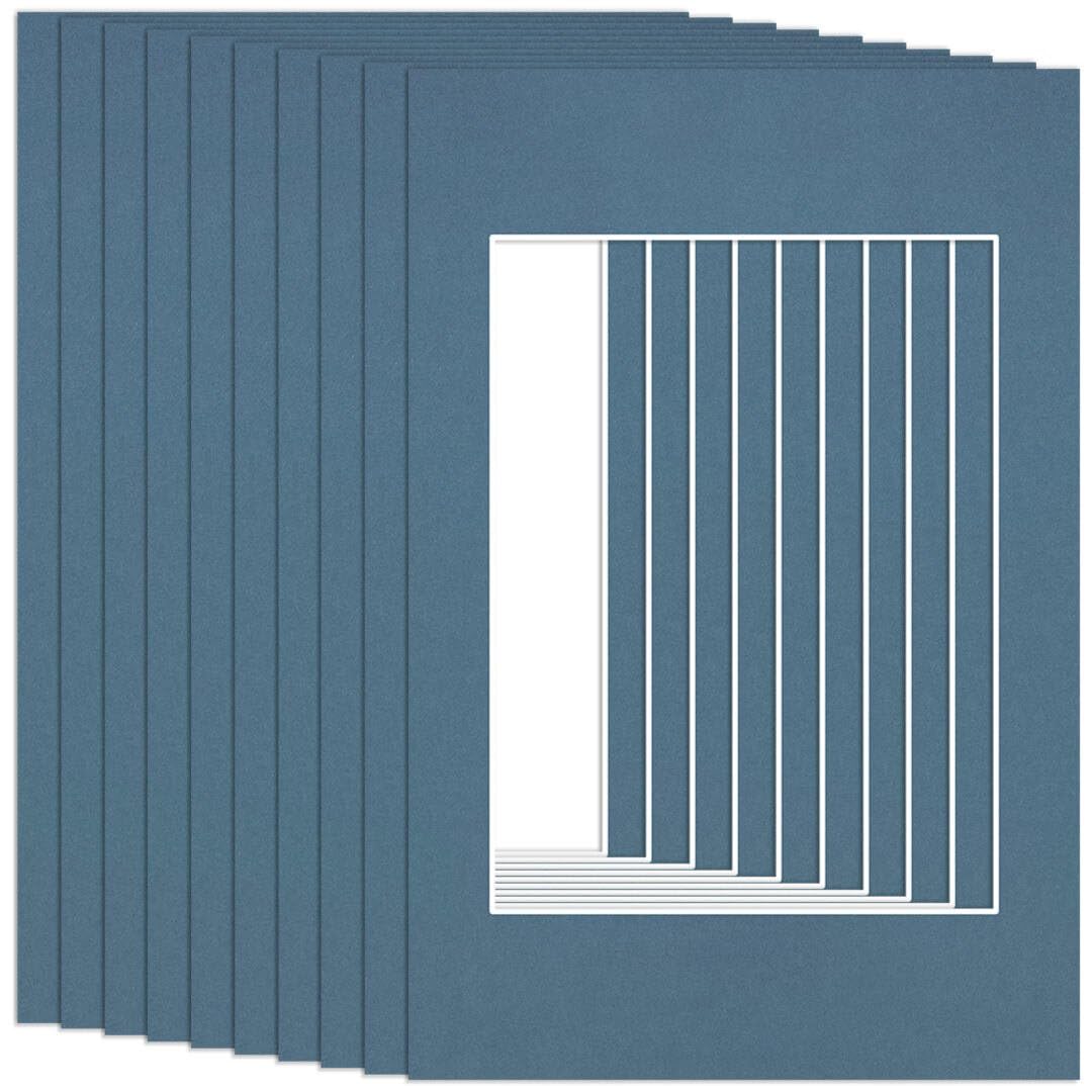 Procut Global 6x4" Pompadour Picture Mounts to Fit 4x3" Aperture - Precision Cut Cardboard Photo Mount - Ideal for Frames, Prints, Artwork & Certificates - Sizes & Colours Available - 10 Pack