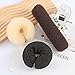 2 Pcs Magic Bun Maker Hair Styling Styler Hair Donut Ring Styler Hair Bun Maker Twist Ring Former Shaper Sponge Doughnut Donut Bun Shaper Hair Curler(Black)
