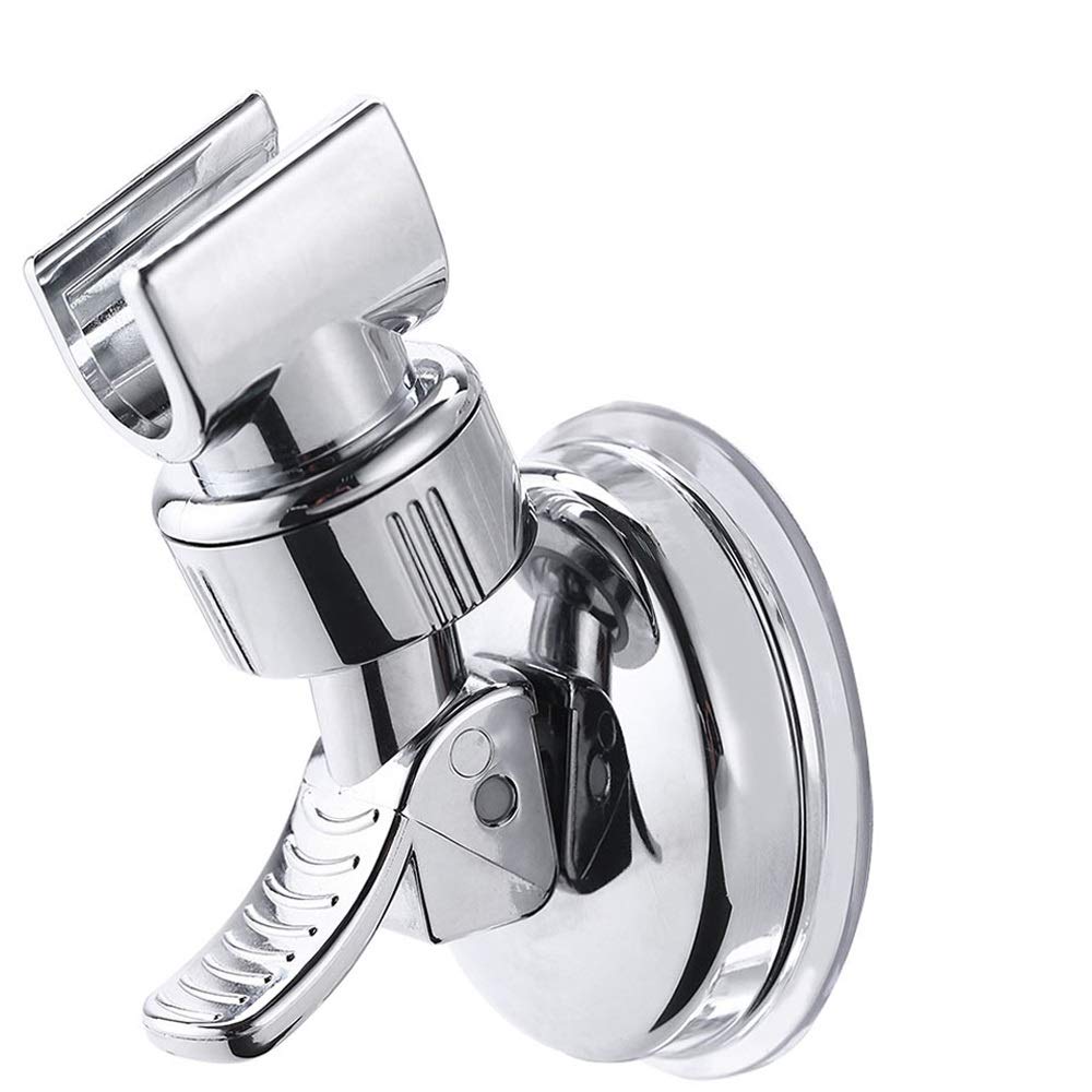 Stronghigheu Handset Holder Suction Cup Adjustable Shower Head Universal Bracket Wall Mount Bathroom, Silver