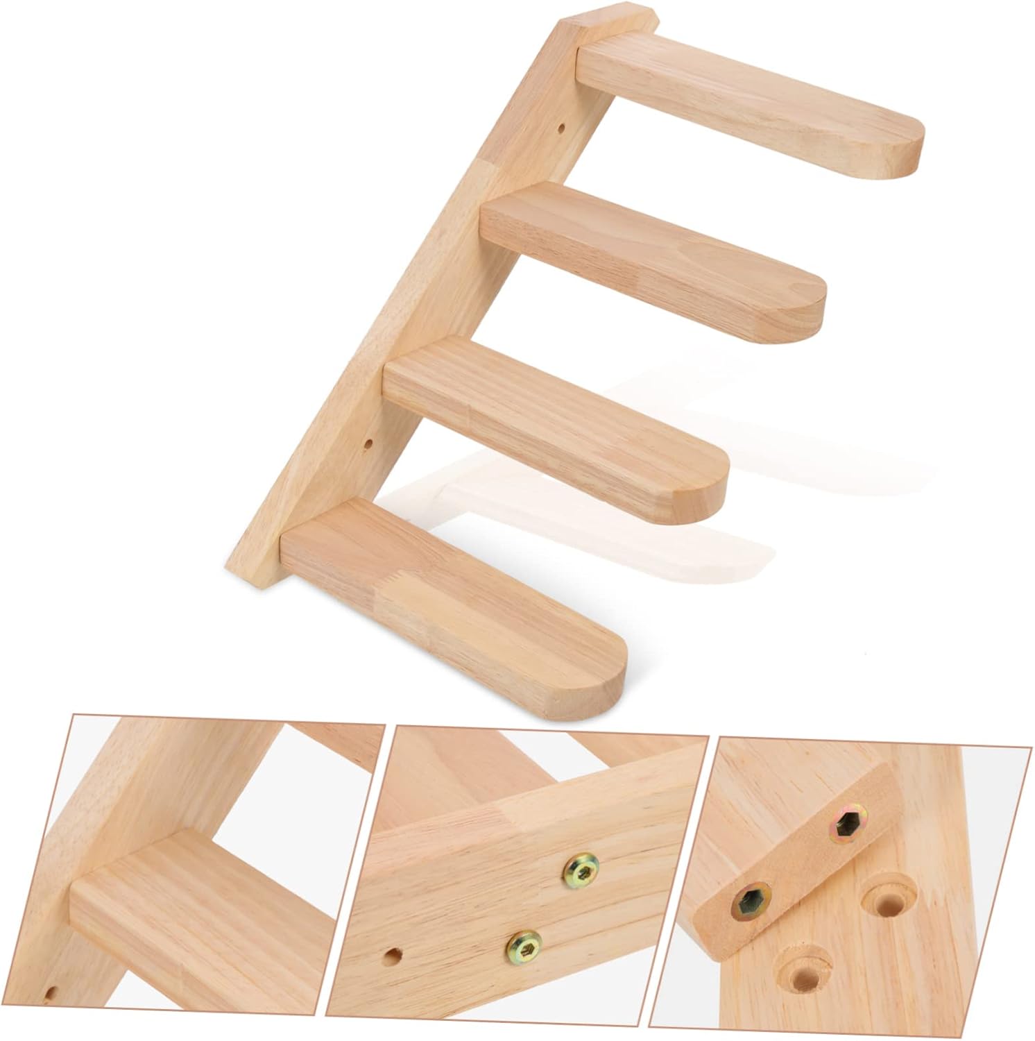 Wear Resistant Solid Wood Cat Shelf Wall Mounted Climbing Platform for Indoor Cats and Kittens Smooth Surface for Jumping and Perching