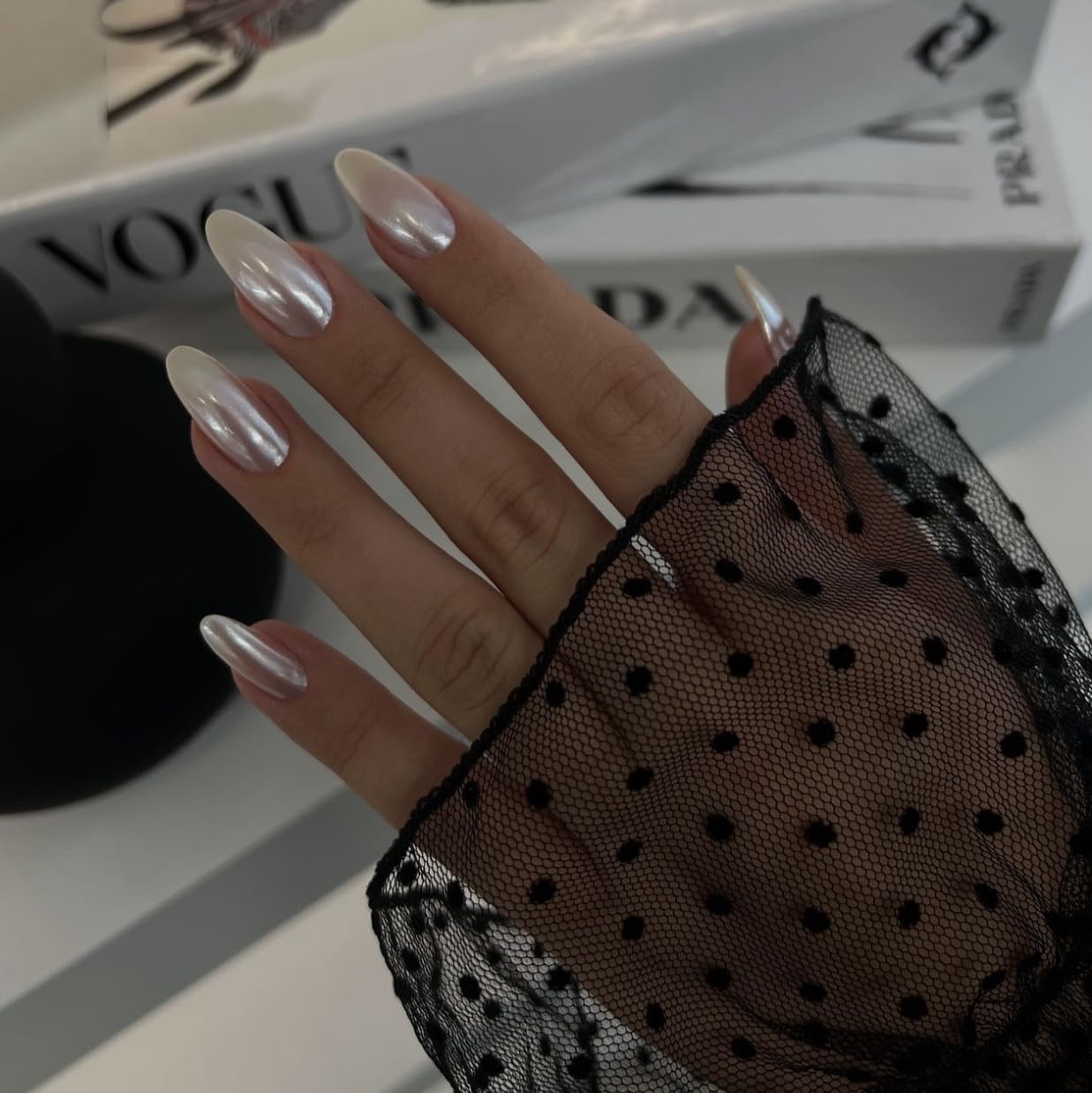 Nail Gang White Chrome Powder Mirror Effect Aurora Chameleon Holographic Glitter Art kit Gold Chrome Sequin Techno Chronic Light Reflecting Shiny Silver Pigment Color Decoration kit (S3)