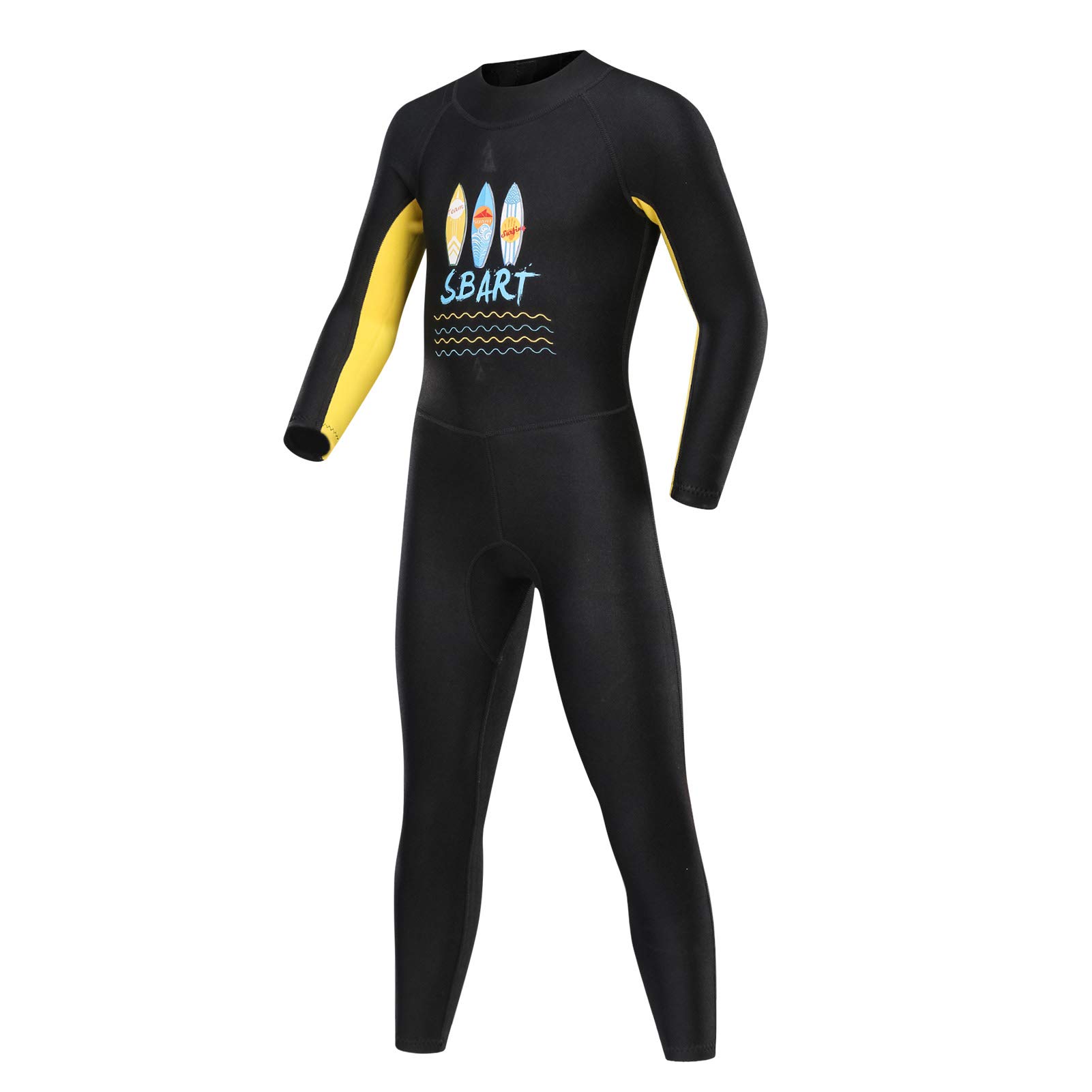 YFPICO Traje de Surf niños - Traje de Neopreno, único con 2.5 mm de Espesor, Extremadamente Aislante y con Gran Elasticidad - para niños de Edades 3-10 años