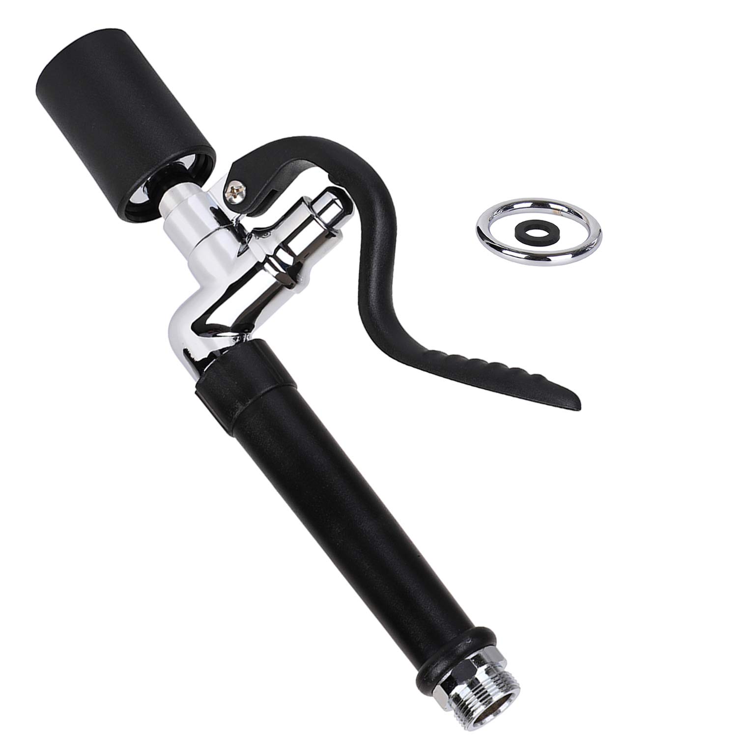 Pre Rinse Pull Down Sprayer Single Handle Kitchen Faucet with Pull Down Sprayer Pull-Out Sprayer Head Replacement Part Brass,Blackt2