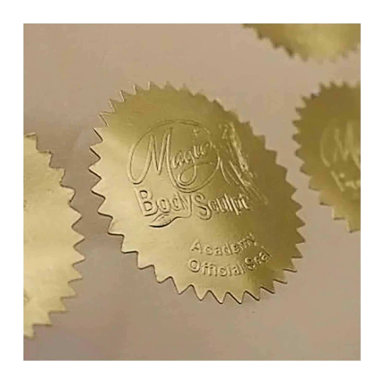 sigillo di confezione adesivo, Adesivi con timbro in rilievo rotondo multicolore da 5 cm, confezione 500(Green)