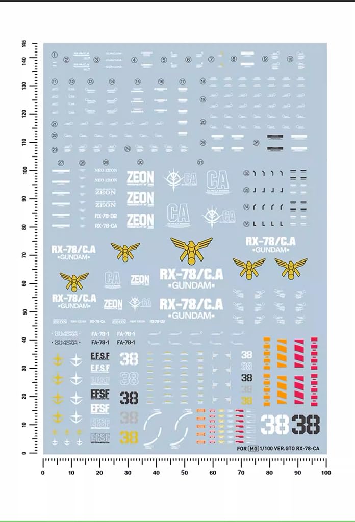 Amazon | ［MG 1：100］RX-78/C.Aキャスバル専用ガンダム 水転写式