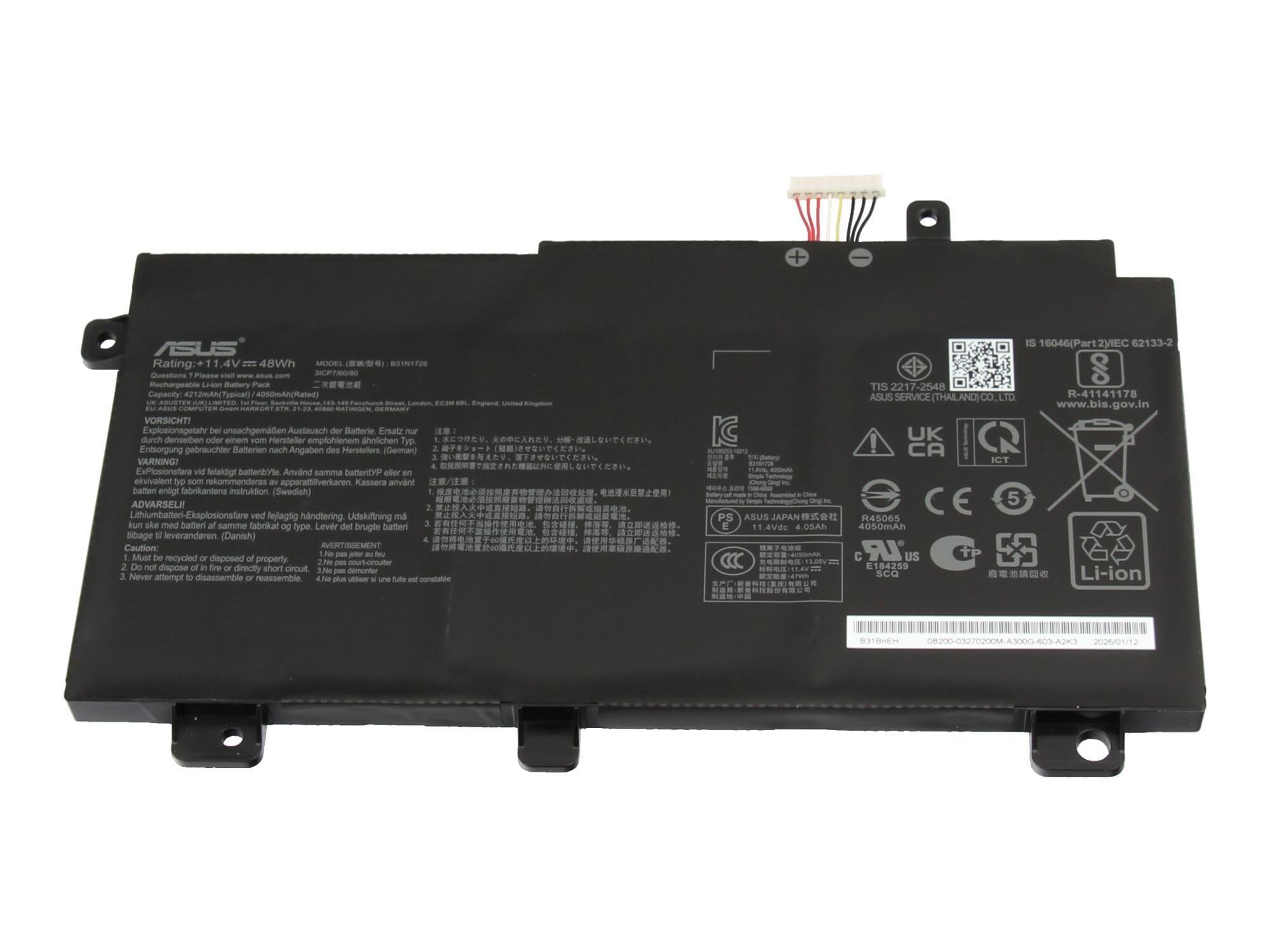 Batterie 48Wh Original pour Asus TUF Gaming F17 FX706HC