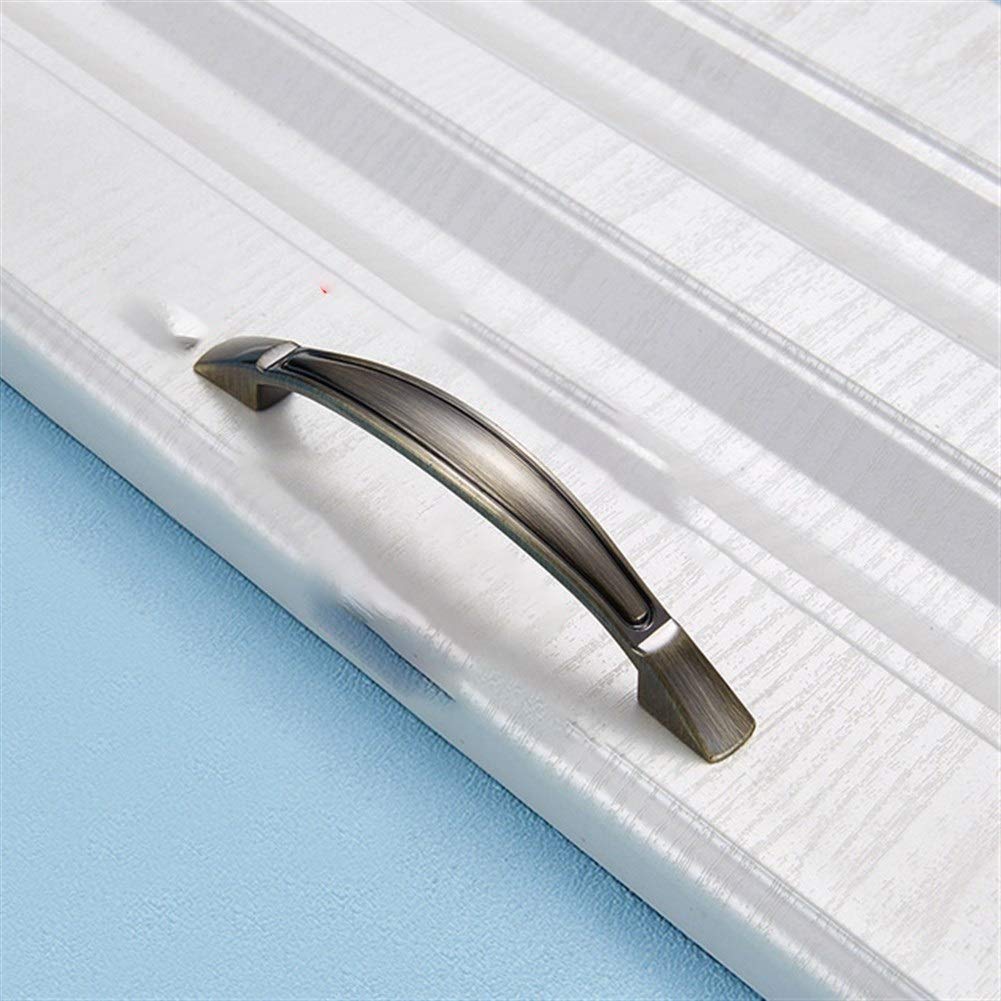 Geeyu ZHaonan-Cabinet Handles Silver Cupboard Door Wardrobe Pulls, Vintage Bronze Handles, Kitchen Cabinet Handles, Solid Drawer Knobs,Furniture Handle,Cabinet Hardware (Color : Bronze 96mm)