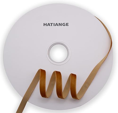 Miniatura 2 de HATIANGE Cinta de terciopelo de jengibre de 38 pulgadas x 25 yardas para envoltura de regalos, lazos para el cabello, gargantilla, decoraciones de