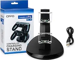 Carregador Duplo USB com LED para Controle PS4 / PS4 Pro / PS4 Slim – Estação Suporte de Carregamento Rápido