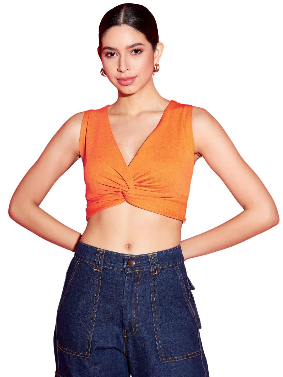 uptownie lite Cotton Stretchable Knotted Short Top-picture-52