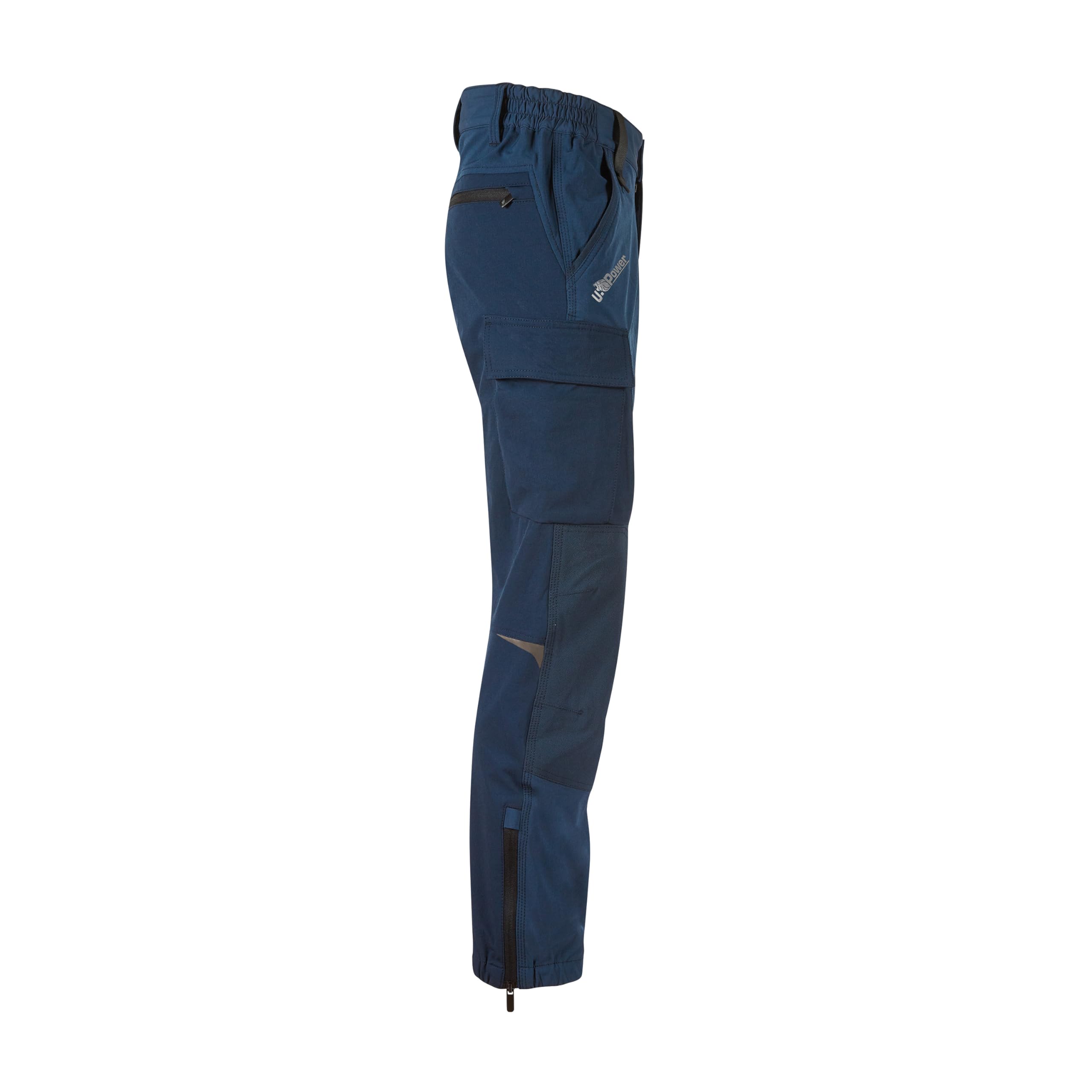 U-Power | Pantalone Cargo Trek, Pantaloni da Lavoro in Tessuto U-4 Stretch con Zip e Bottone, 90% Nylon 10% Elastane