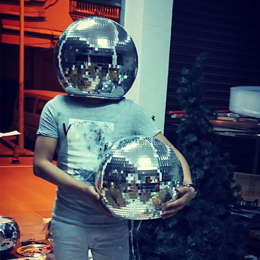 Casque de boule discothèque en verre réfléchissant pour fêtes de danse