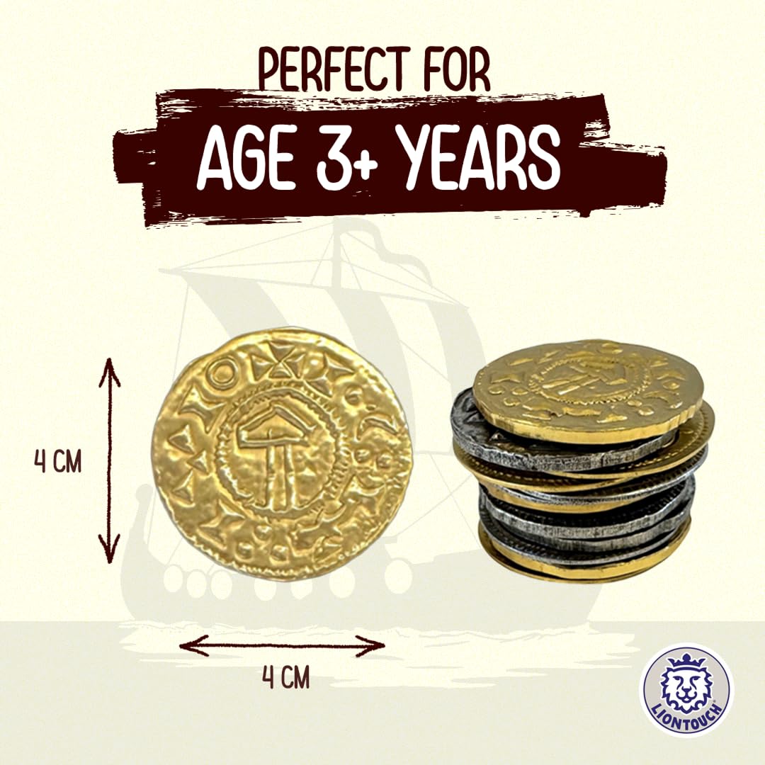 Liontouch - Viking Coin Set - 12 pcs., Gold & Silver, 10 x 7.6 x 5 cm - Image 4